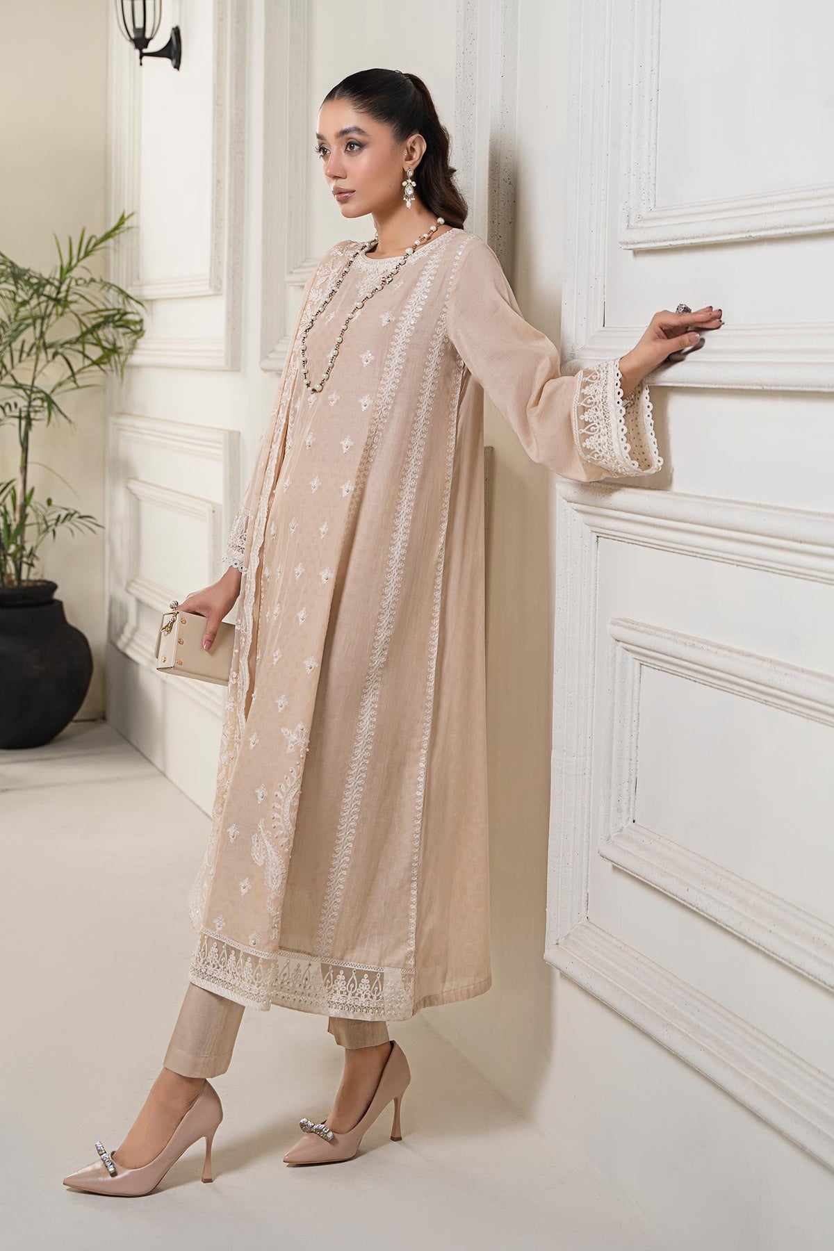 Maria B | Eid Festive Pret | DW-EF24-117R1 - Luxury Dress - available at Maria Faisal in UK and USA.