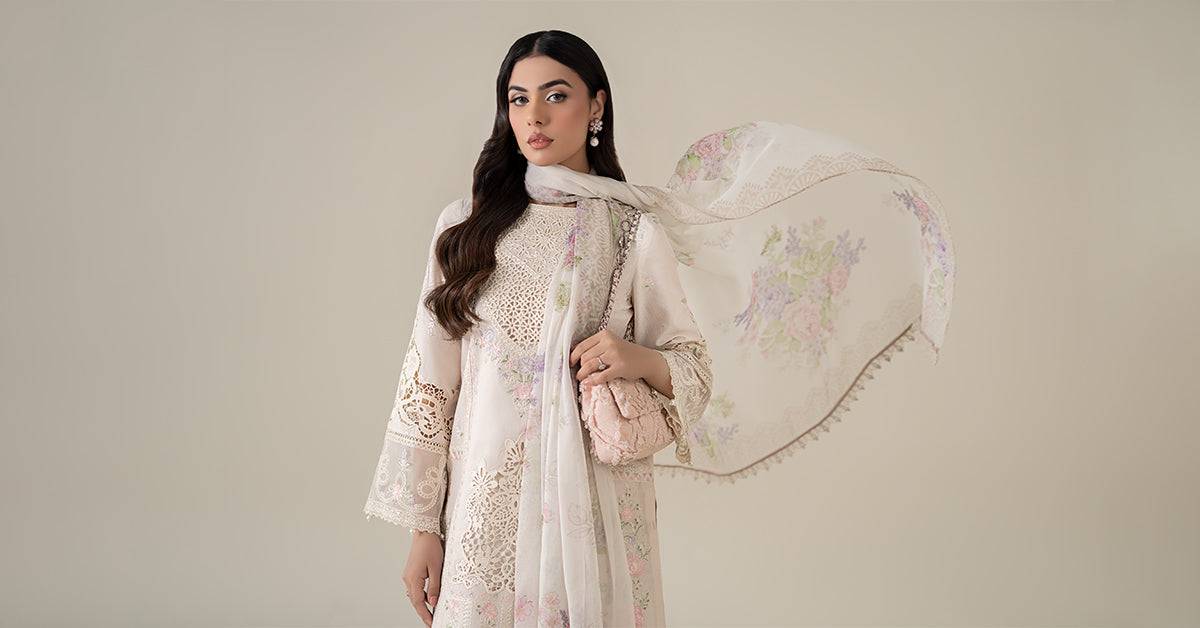 Maria B | Luxury Pret 25 | DW-EF25-35 by Maria Faisal - Registered Vendor of : Maria B - type : Ladies Clothes - 100% original wedding dresses