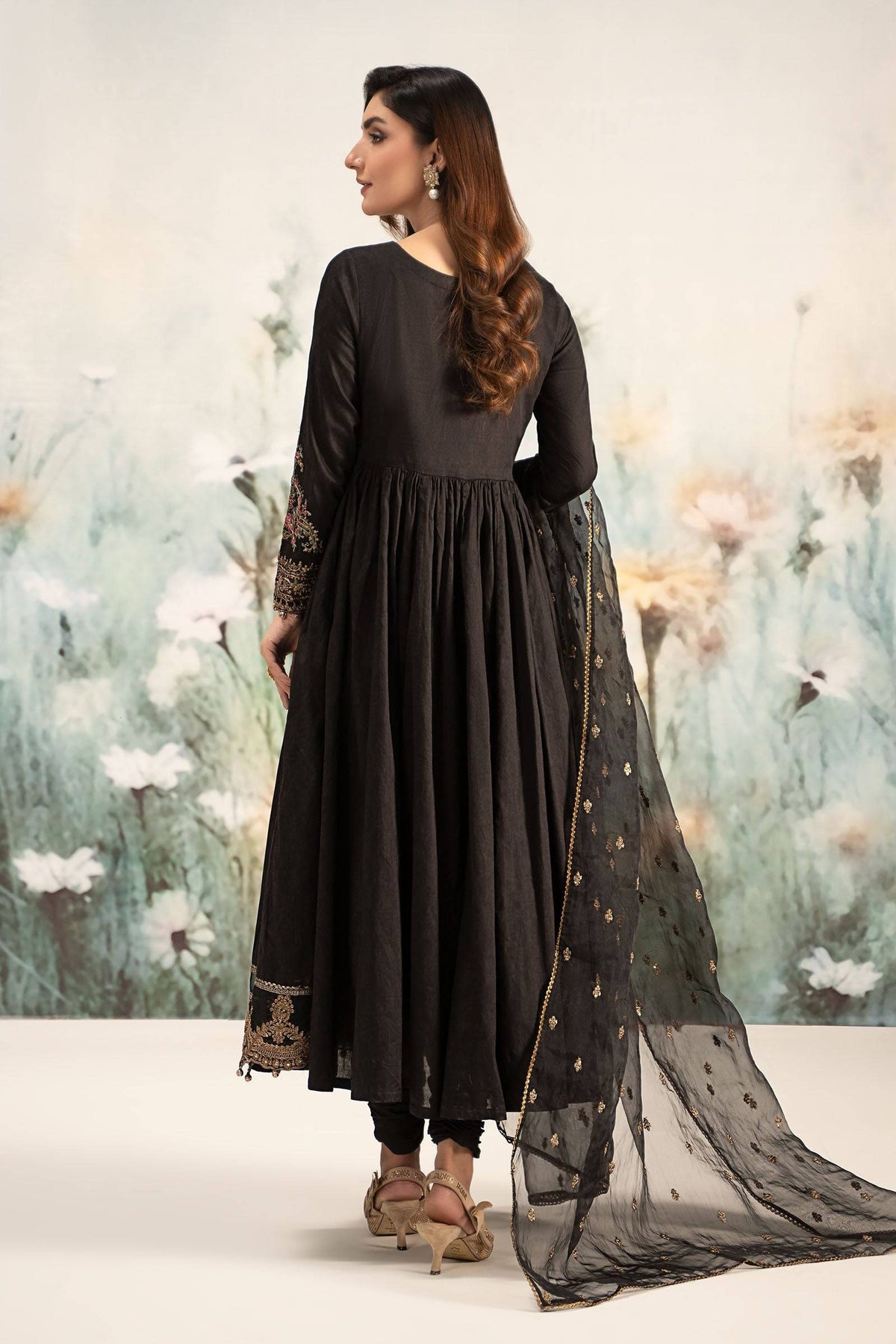 Maira B | Ready to Wear | DW-EF25-43 Black by Maria Faisal - Registered Vendor of : Maria B - type : Wedding Dress - 100% original wedding dresses