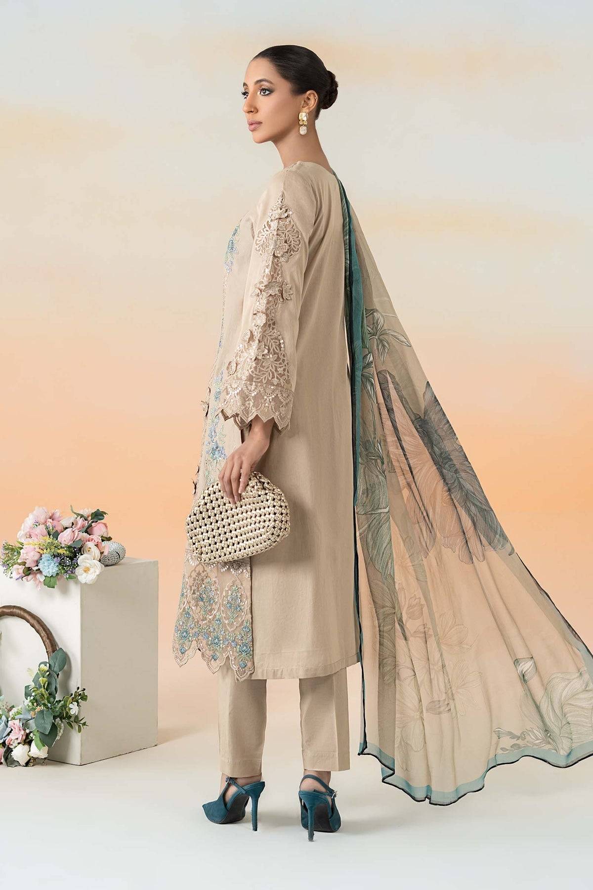 Maria B | Formal Wears | DW-EF25-53 Coffee by Maria Faisal - Registered Vendor of : Maria B - type : Ladies Clothes - 100% original wedding dresses