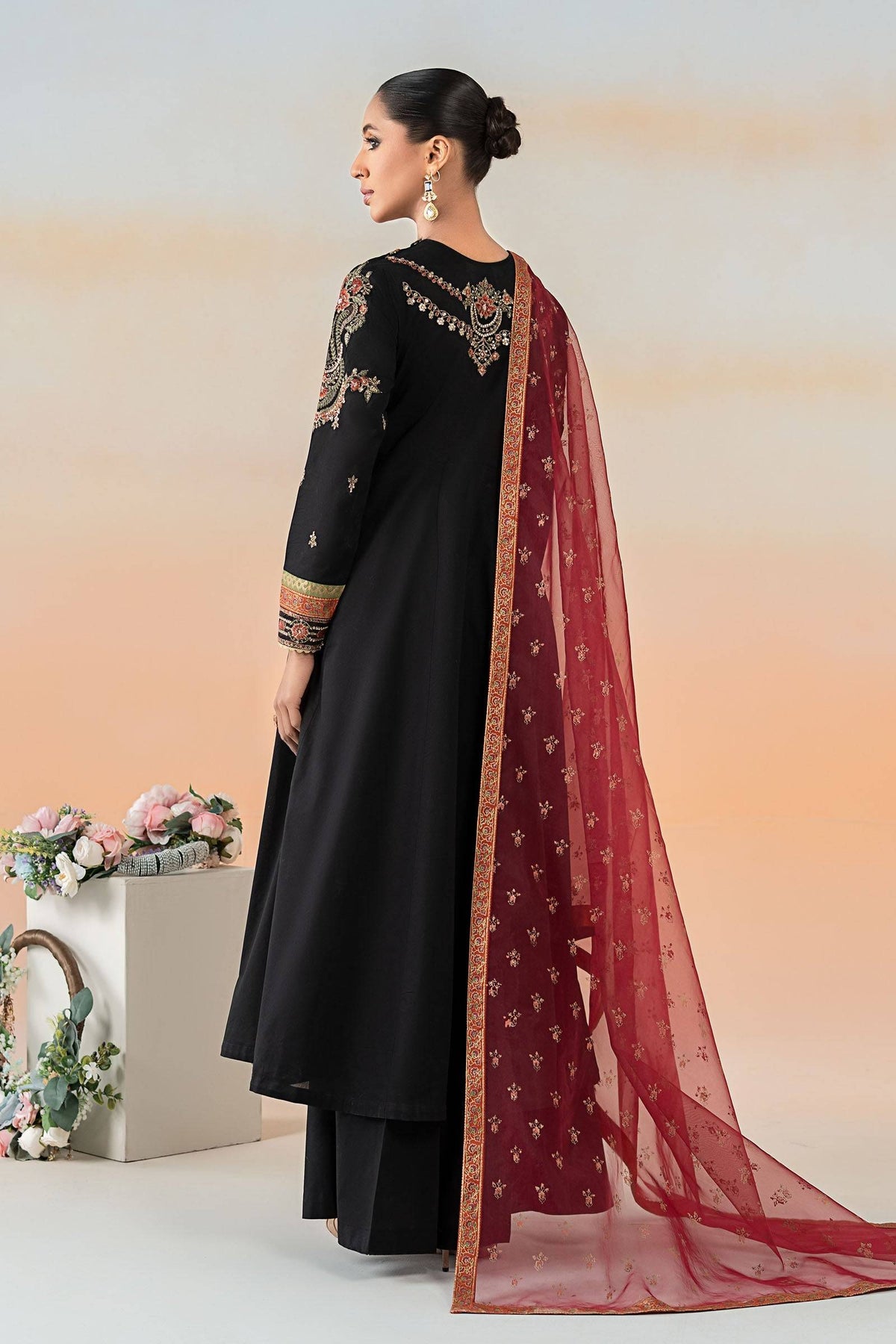 Maira B | Ready to Wear | DW-EF25-60 Black by Maria Faisal - Registered Vendor of : Maria B - type : Wedding Dress - 100% original wedding dresses