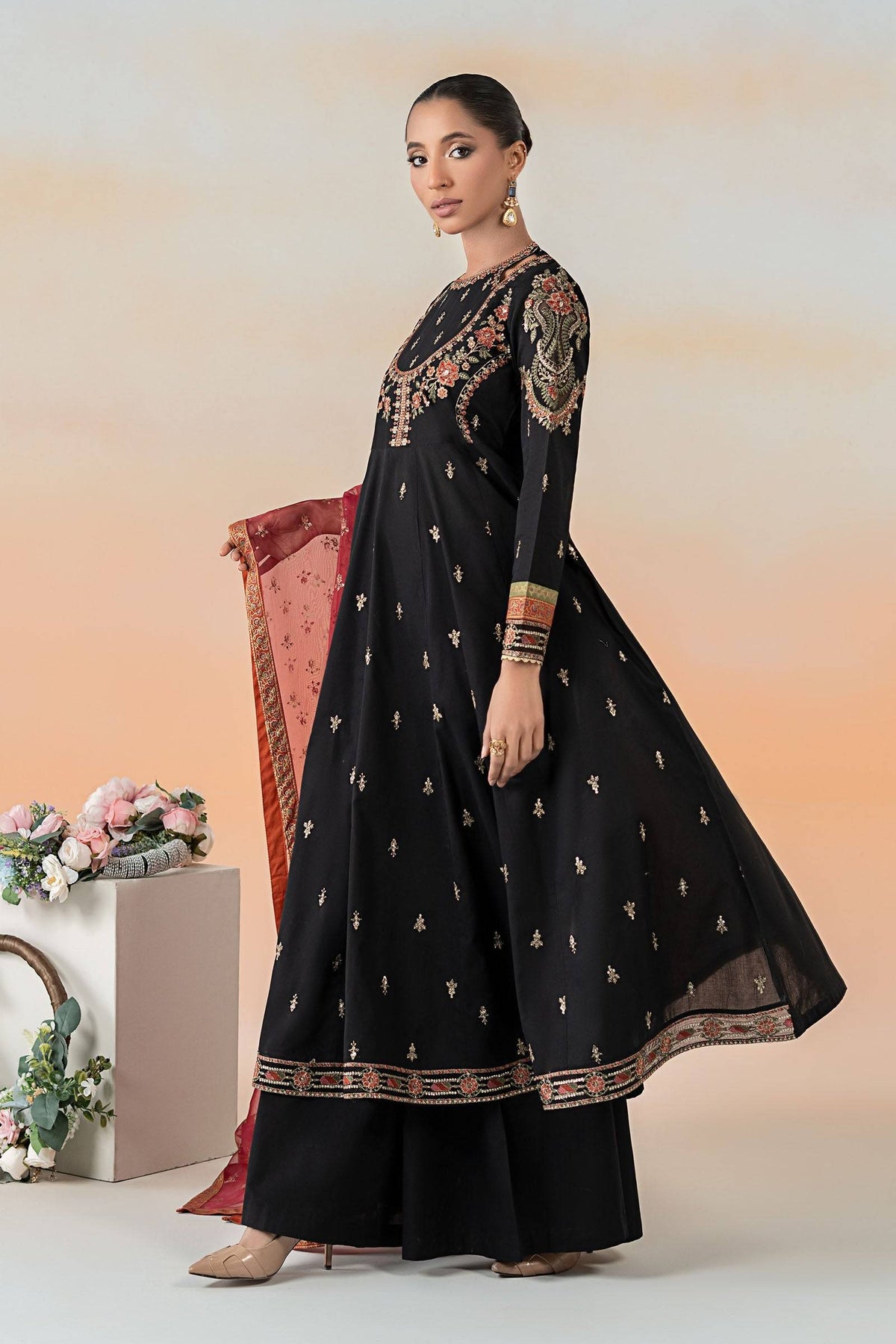 Maira B | Ready to Wear | DW-EF25-60 Black by Maria Faisal - Registered Vendor of : Maria B - type : Wedding Dress - 100% original wedding dresses