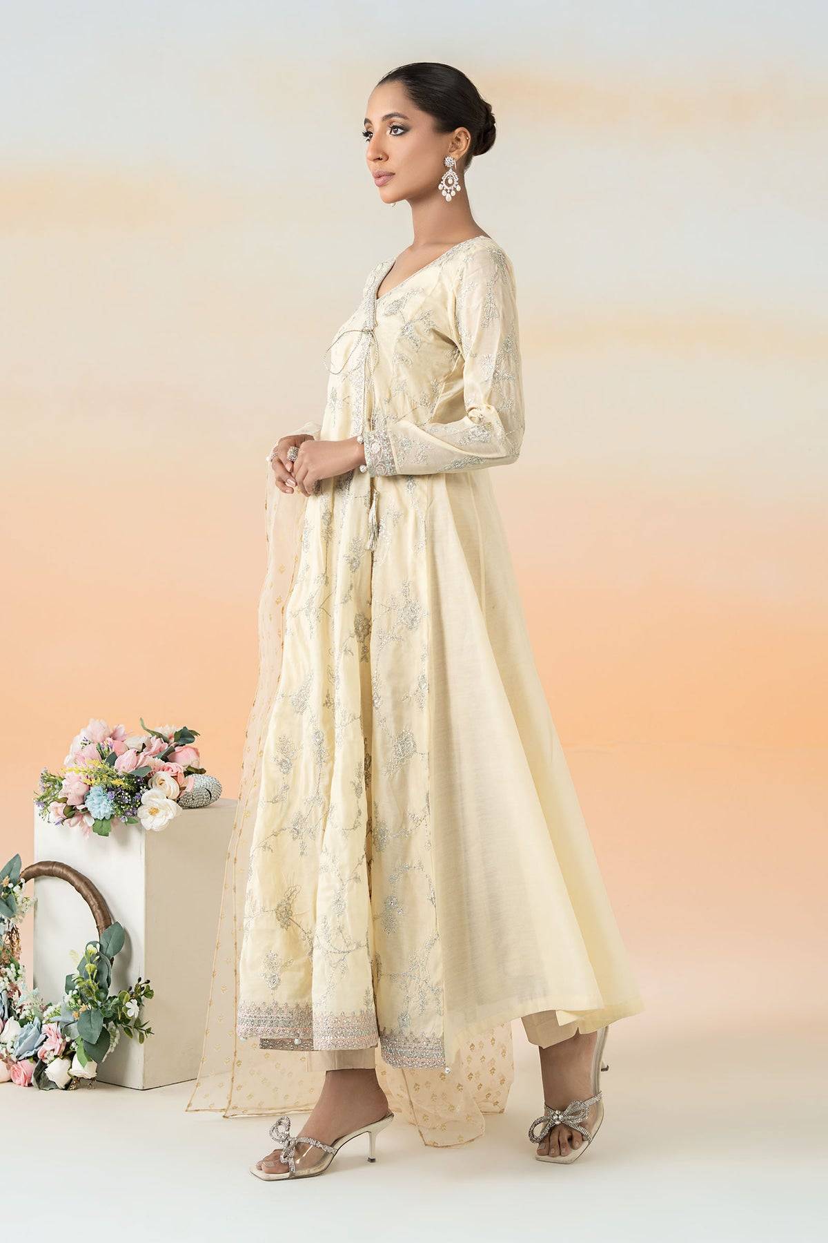 Maria B | Formal Wears | DW-EF25-78 Coffee by Maria Faisal - Registered Vendor of : Maria B - type : Ladies Clothes - 100% original wedding dresses