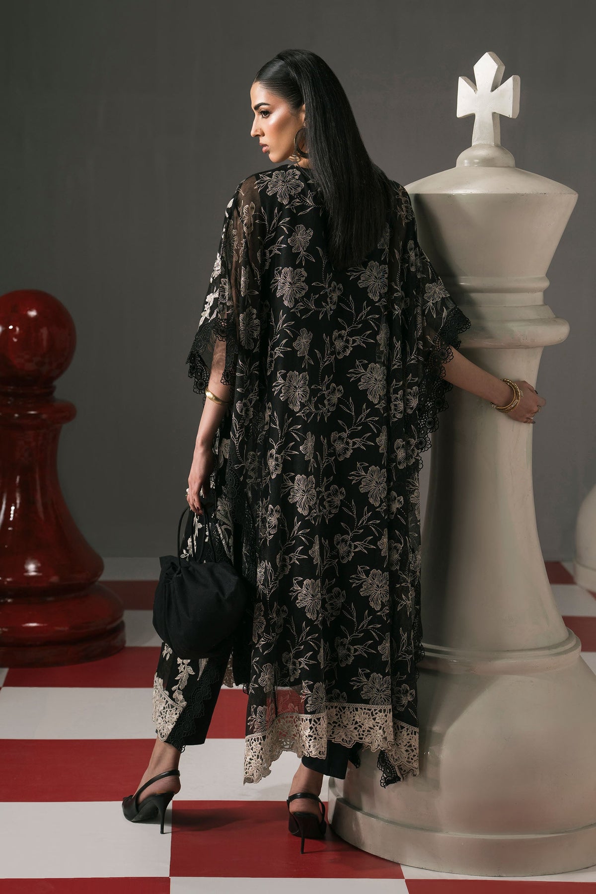 Maria B | Eid Collection 2026 | Dw-Ef26-03 Black - Luxury Dress - available at Maria Faisal in UK and USA.