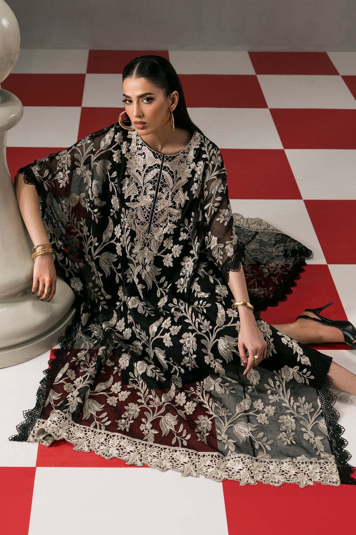 Maria B | Eid Collection 2026 | Dw-Ef26-03 Black - Luxury Dress - available at Maria Faisal in UK and USA.