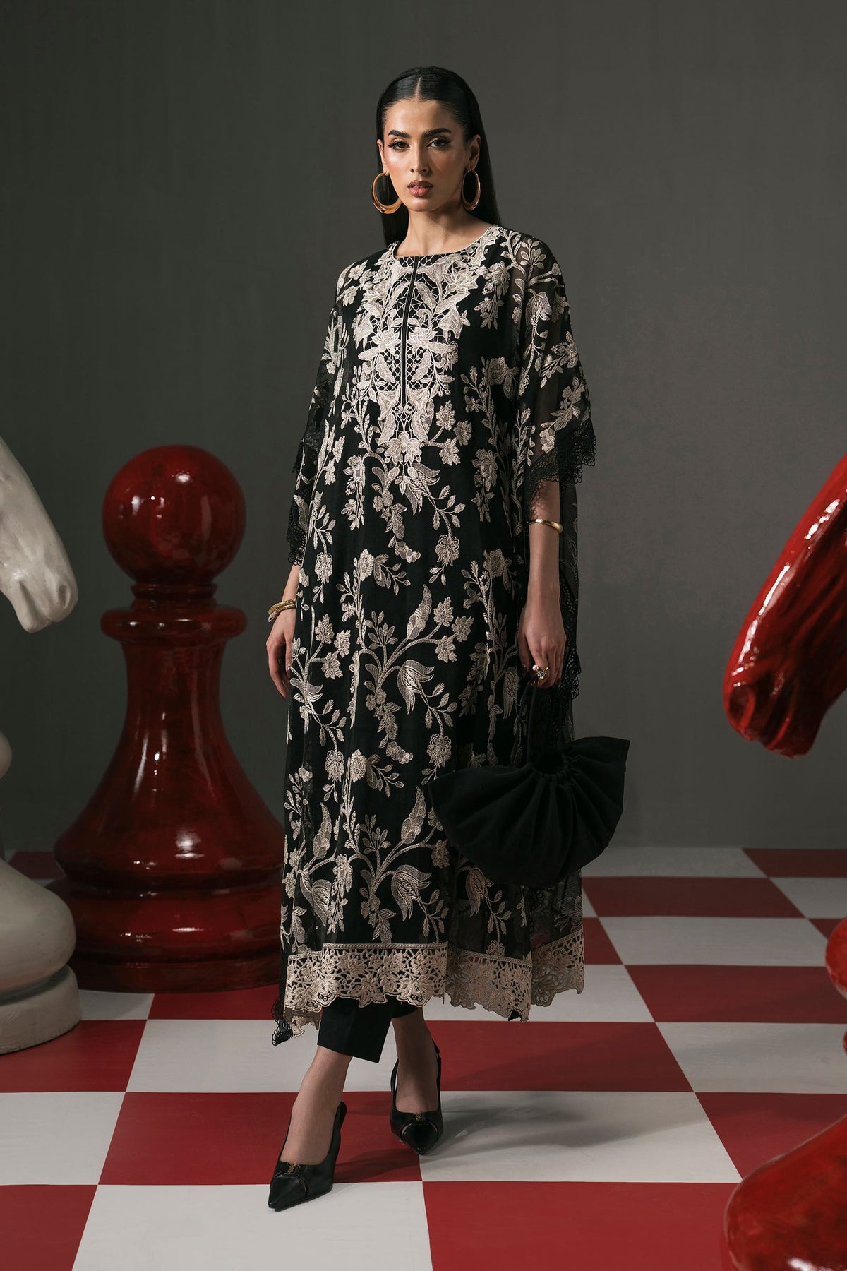 Maria B | Eid Collection 2026 | Dw-Ef26-03 Black - Luxury Dress - available at Maria Faisal in UK and USA.