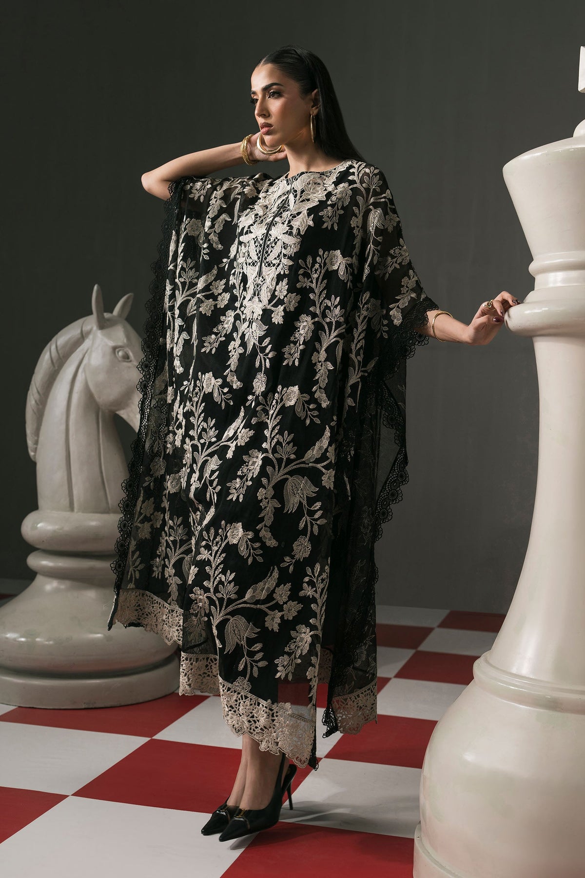 Maria B | Eid Collection 2026 | Dw-Ef26-03 Black - Luxury Dress - available at Maria Faisal in UK and USA.