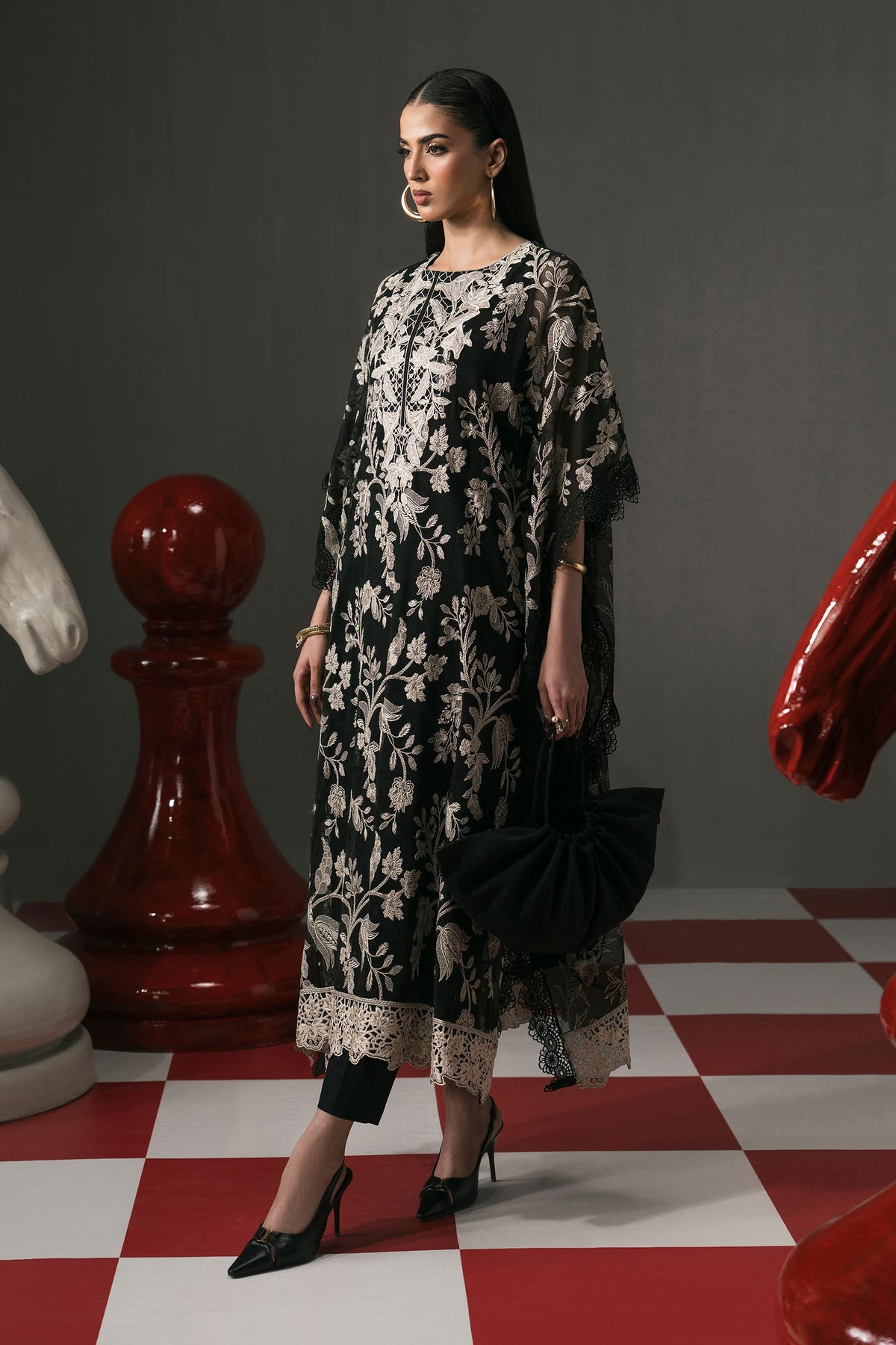 Maria B | Eid Collection 2026 | Dw-Ef26-03 Black - Luxury Dress - available at Maria Faisal in UK and USA.