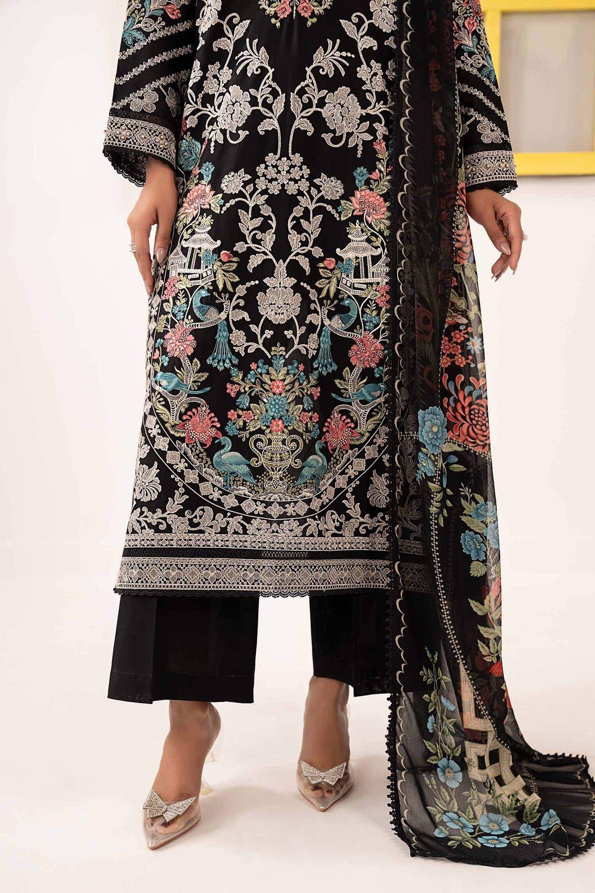 Maria B | Eid Collection 2026 | Dw-Ef26-180 Black - Luxury Dress - available at Maria Faisal in UK and USA.