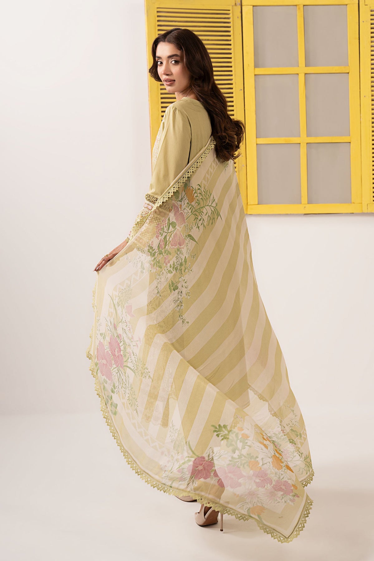 Maria B | Eid Collection 2026 | Dw-Ef26-60 Green - Luxury Dress - available at Maria Faisal in UK and USA.