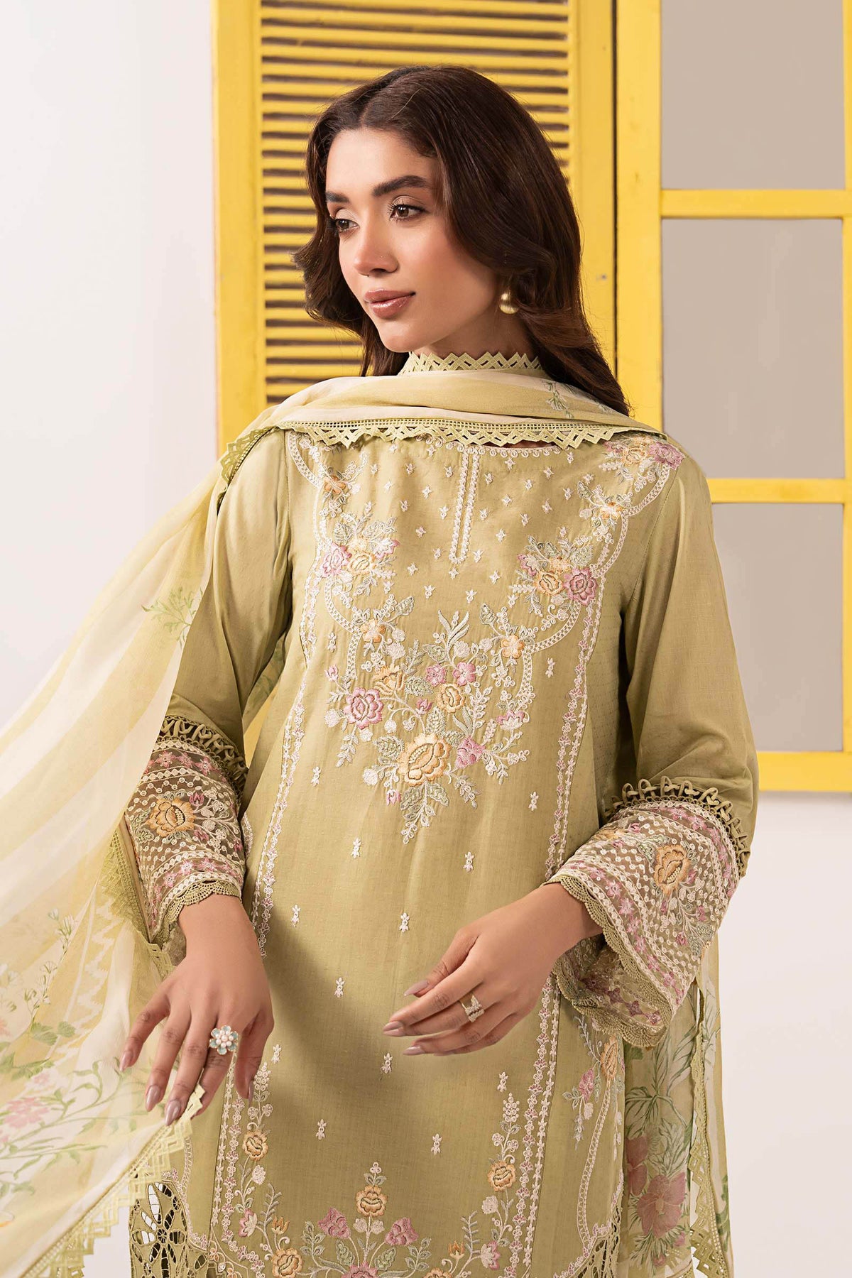 Maria B | Eid Collection 2026 | Dw-Ef26-60 Green - Luxury Dress - available at Maria Faisal in UK and USA.