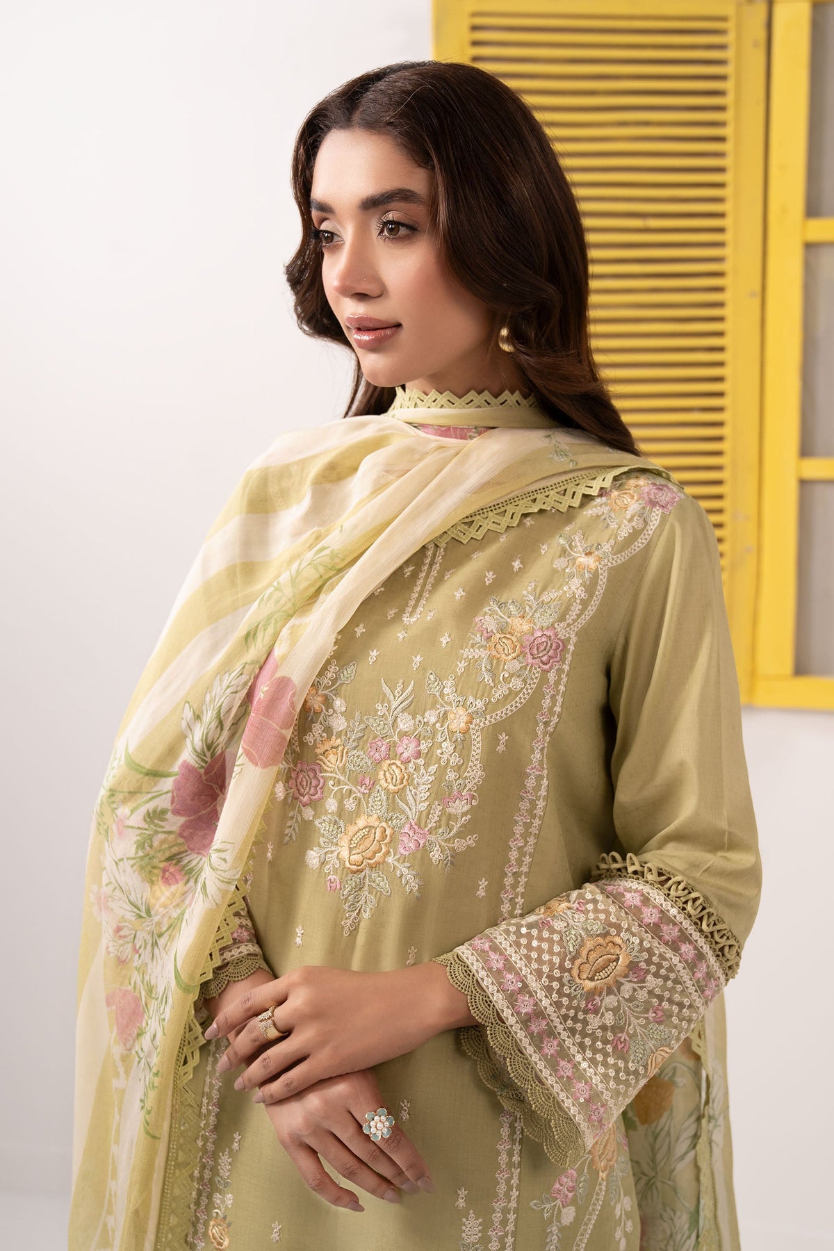 Maria B | Eid Collection 2026 | Dw-Ef26-60 Green - Luxury Dress - available at Maria Faisal in UK and USA.