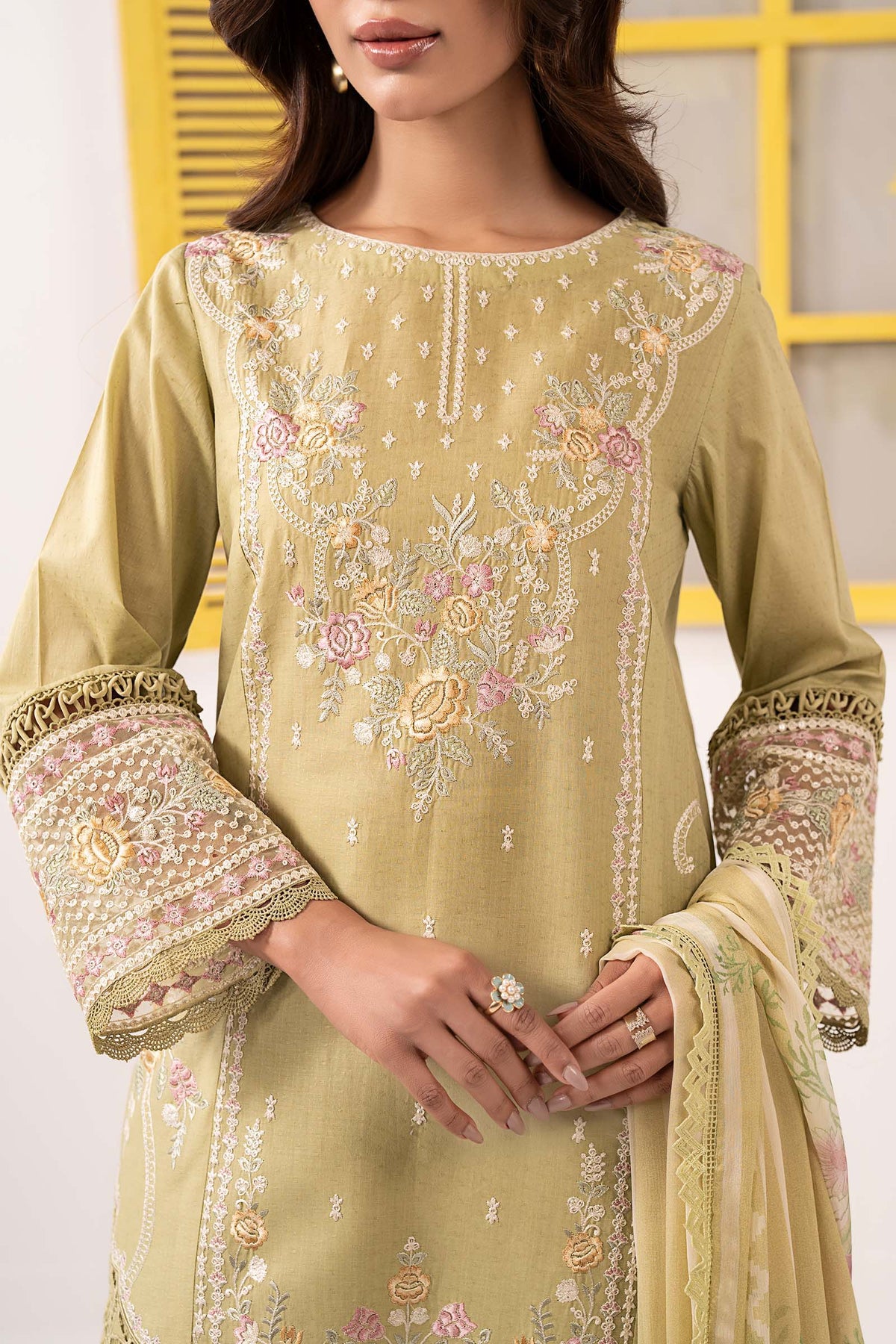 Maria B | Eid Collection 2026 | Dw-Ef26-60 Green - Luxury Dress - available at Maria Faisal in UK and USA.