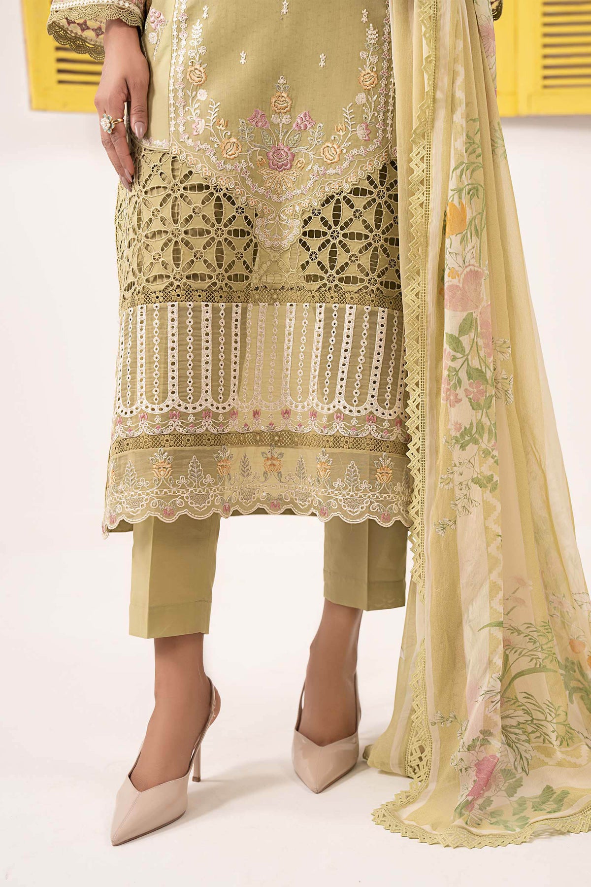 Maria B | Eid Collection 2026 | Dw-Ef26-60 Green - Luxury Dress - available at Maria Faisal in UK and USA.