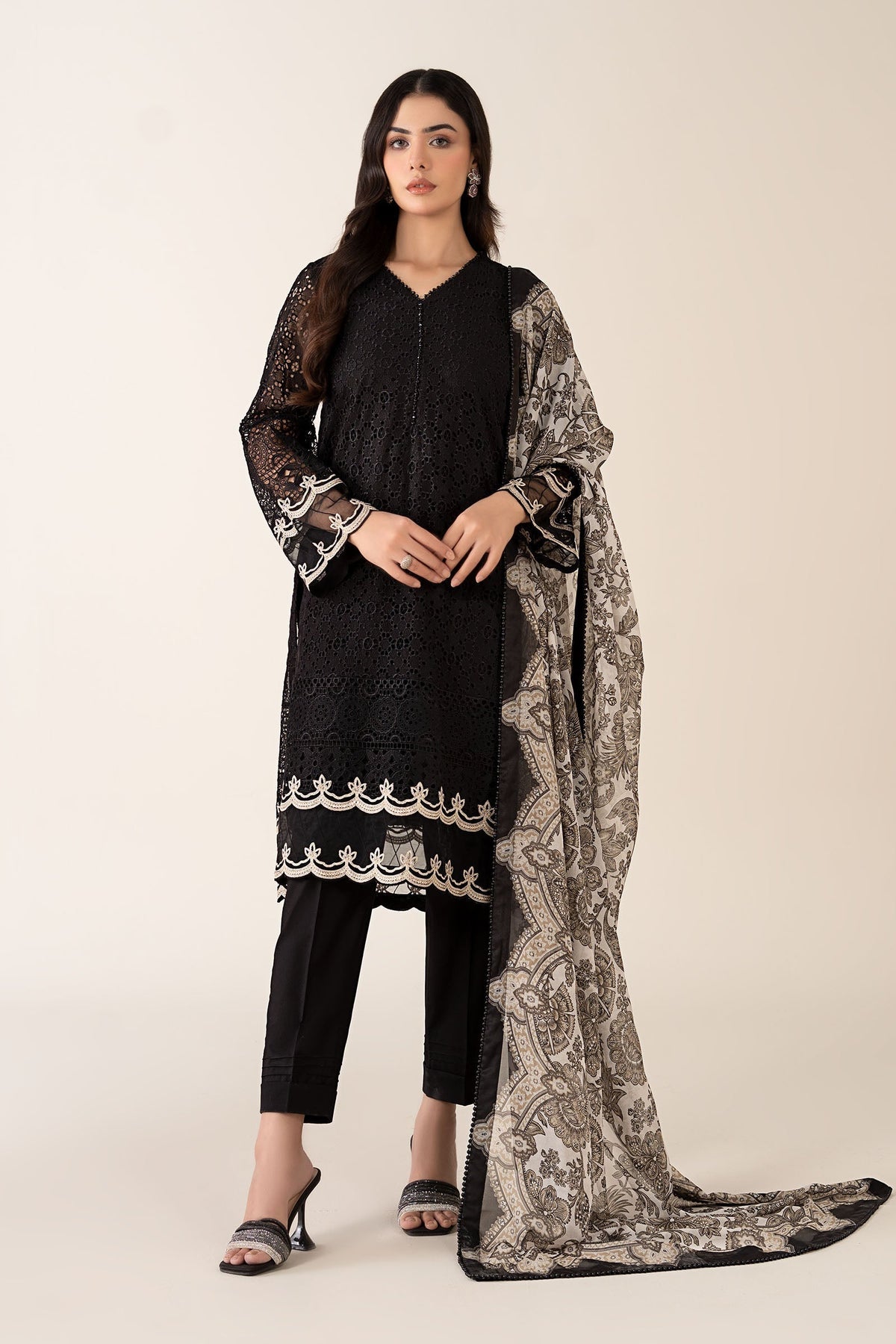 Maria B | Pre Fall 25 | Chiffon Suit 06 - Ladies Clothes - Maria Faisal