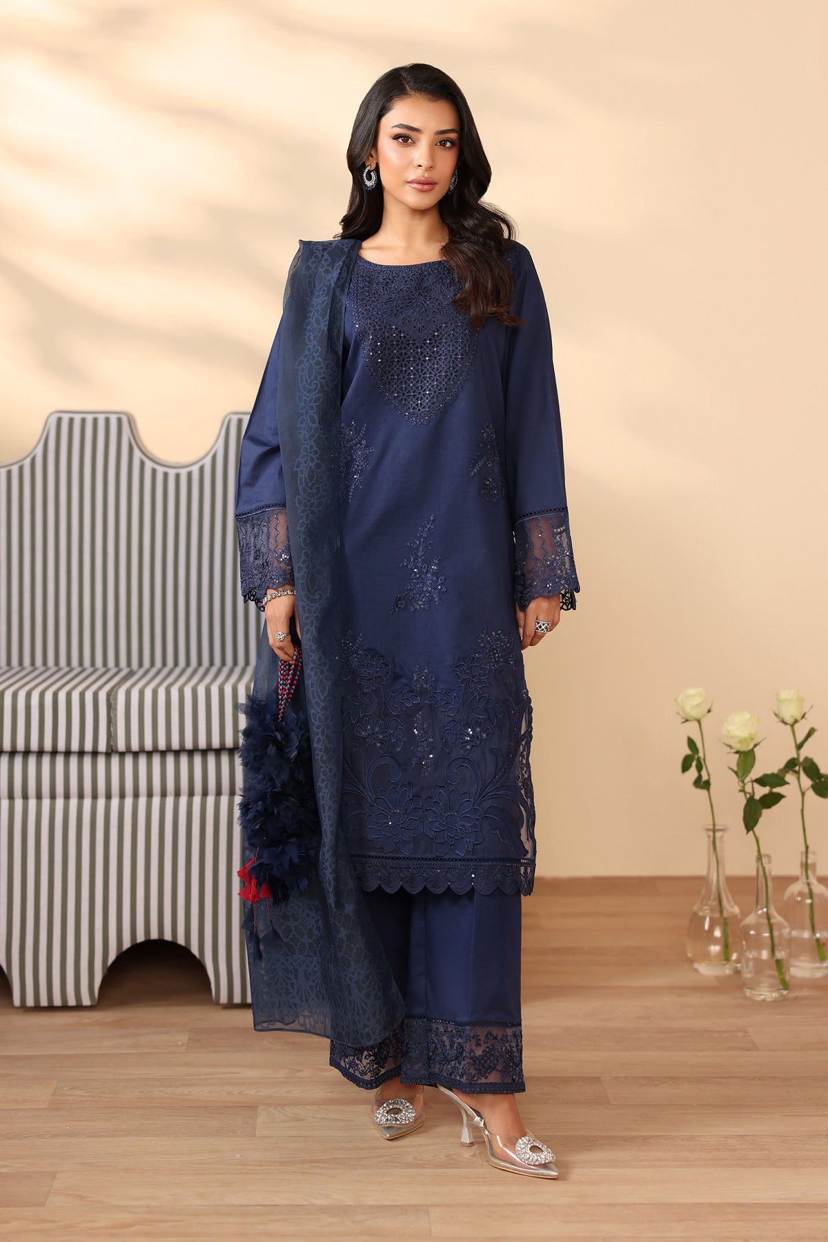Maria B | Pre Fall 25 | Dobby Suit 12 - Ladies Clothes - Maria Faisal