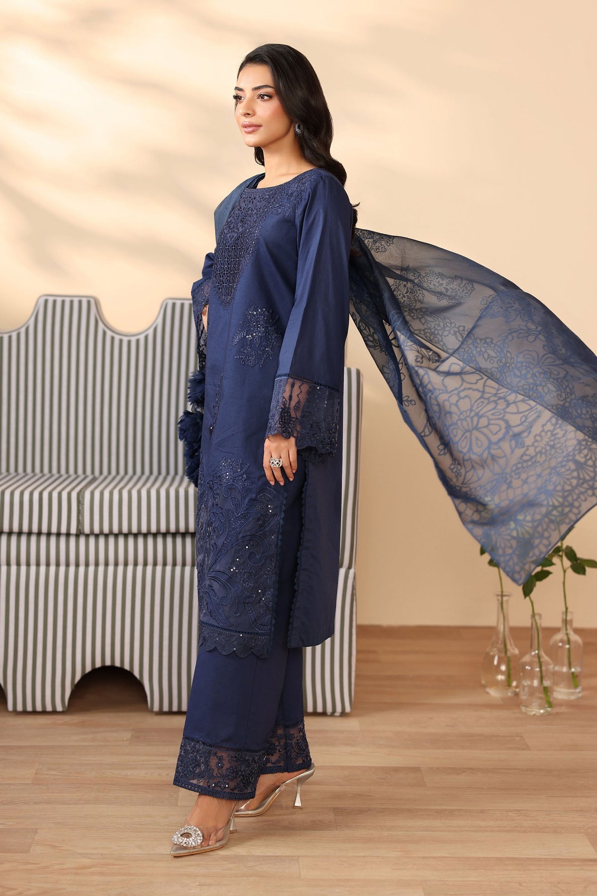Maria B | Pre Fall 25 | Dobby Suit 12 - Ladies Clothes - Maria Faisal