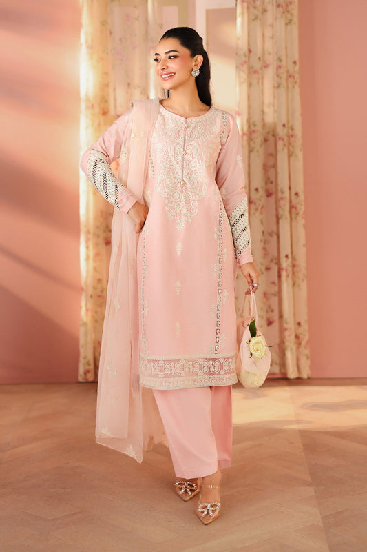 Maria B | Pre Fall Dresses | 3 Piece Embroidered Dobby Suit DD - Ladies Clothes - Maria Faisal