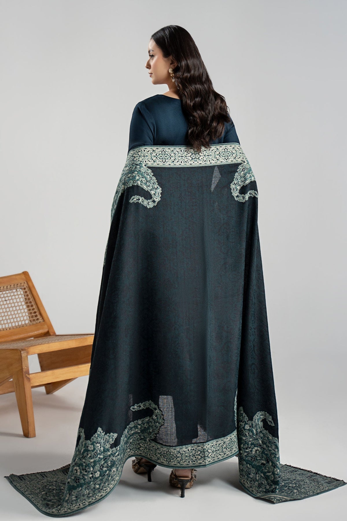 Maria B | Luxury Winter Pret 25 | DW-W24-102R1-Blue - Ladies Clothes - Maria Faisal