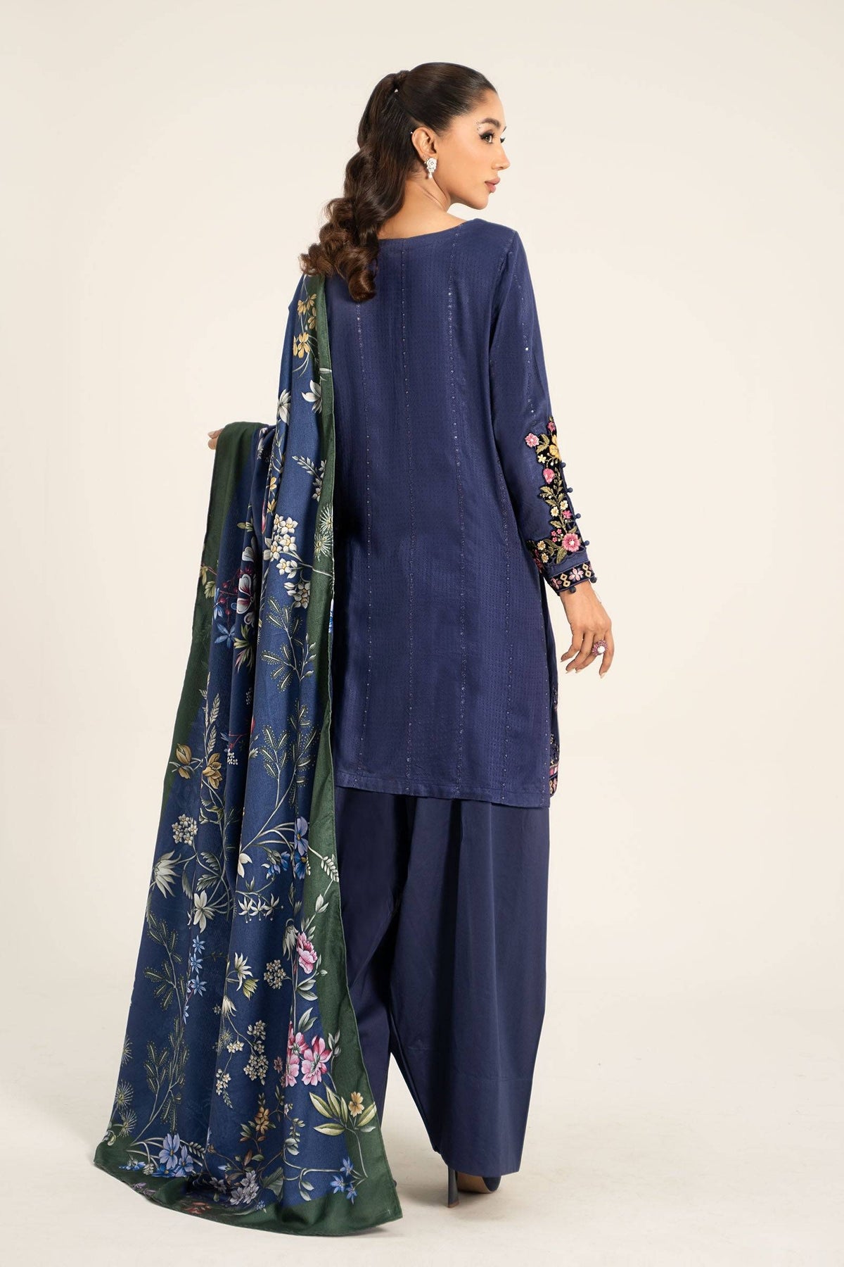Maira B | Ready to Wear | DW-W24-150 Blue by Maria Faisal - Registered Vendor of : Maria B - type : Wedding Dress - 100% original wedding dresses