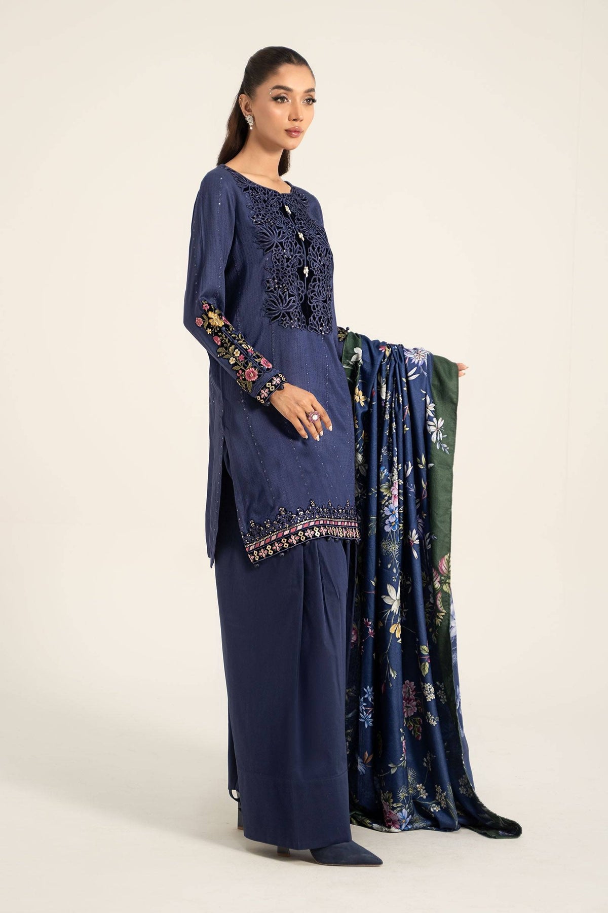 Maira B | Ready to Wear | DW-W24-150 Blue by Maria Faisal - Registered Vendor of : Maria B - type : Wedding Dress - 100% original wedding dresses