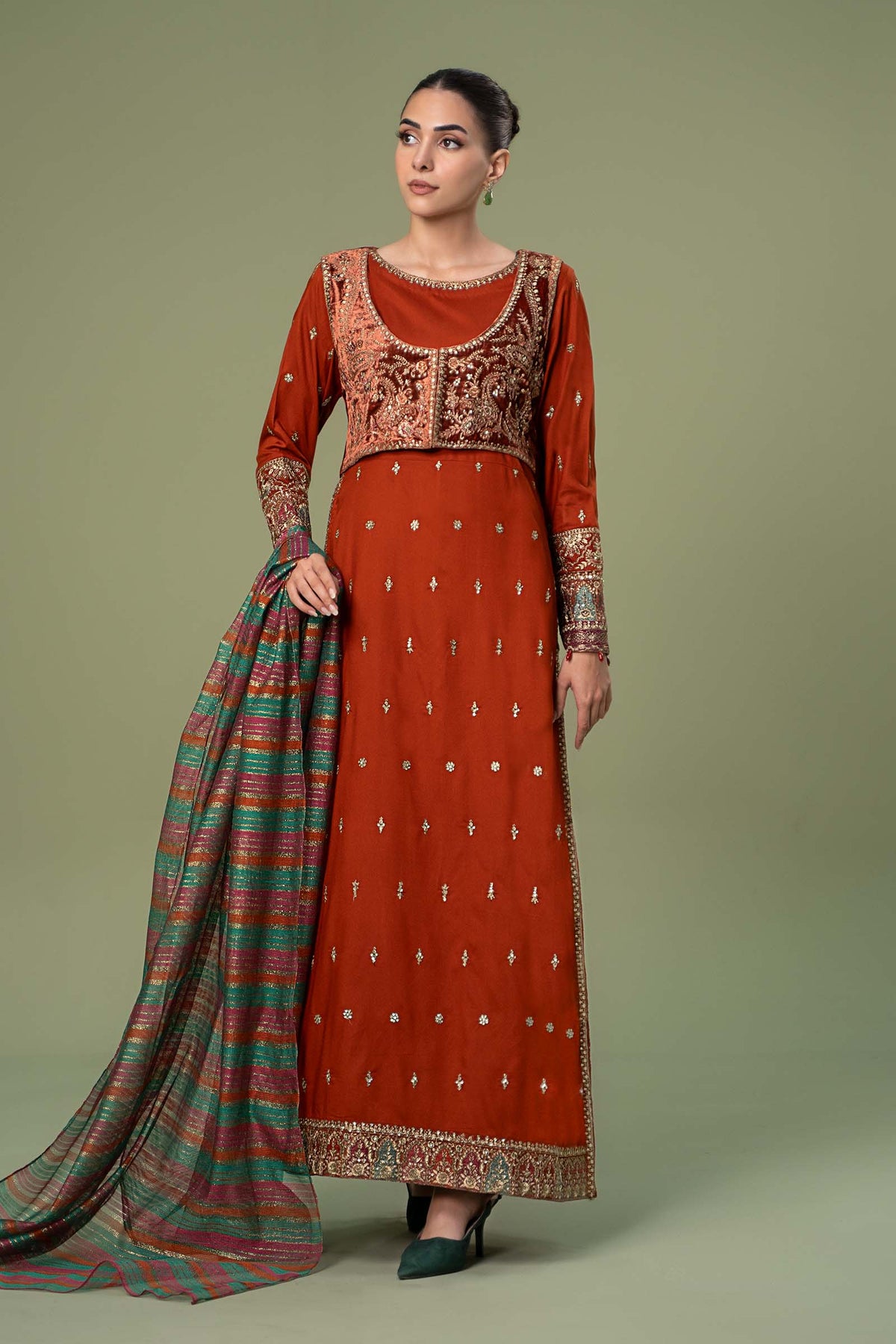 Maira B | Ready to Wear | DW-W24-67 by Maria Faisal - Registered Vendor of : Maria B - type : Wedding Dress - 100% original wedding dresses