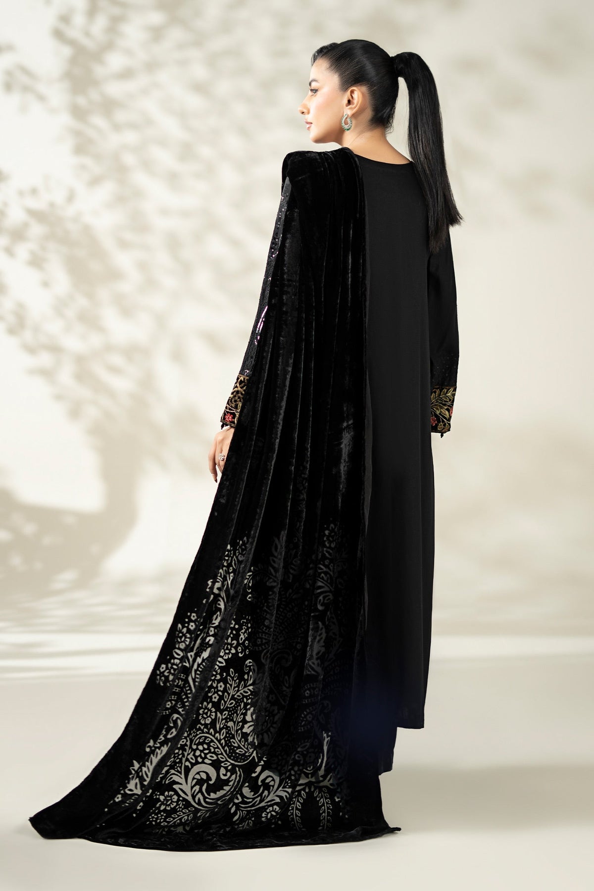 Maria B | Pre Fall Dresses | 3 Piece Embroidered Linen Suit UU - Ladies Clothes - Maria Faisal