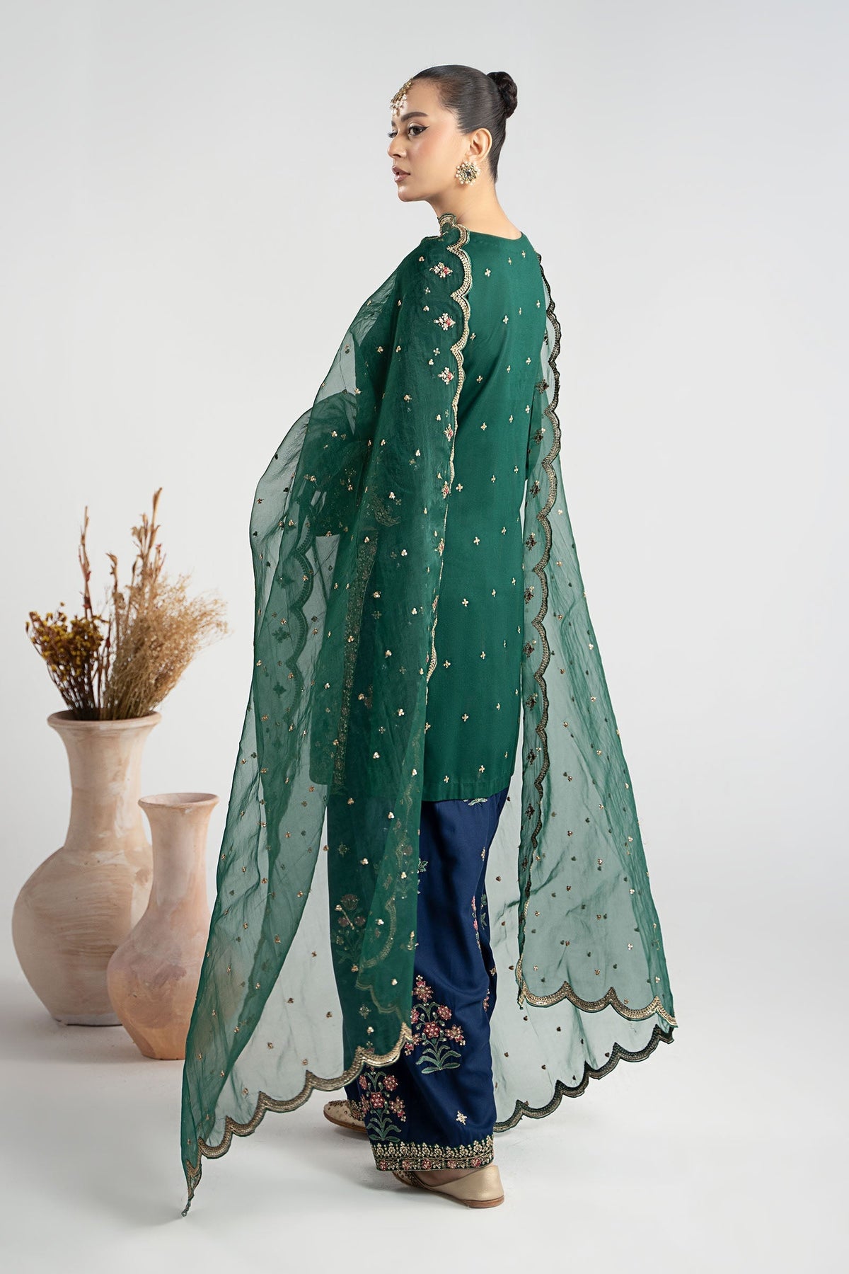 Maria B | Luxury Winter Pret 25 | DW-W25-27-Green - Ladies Clothes - Maria Faisal