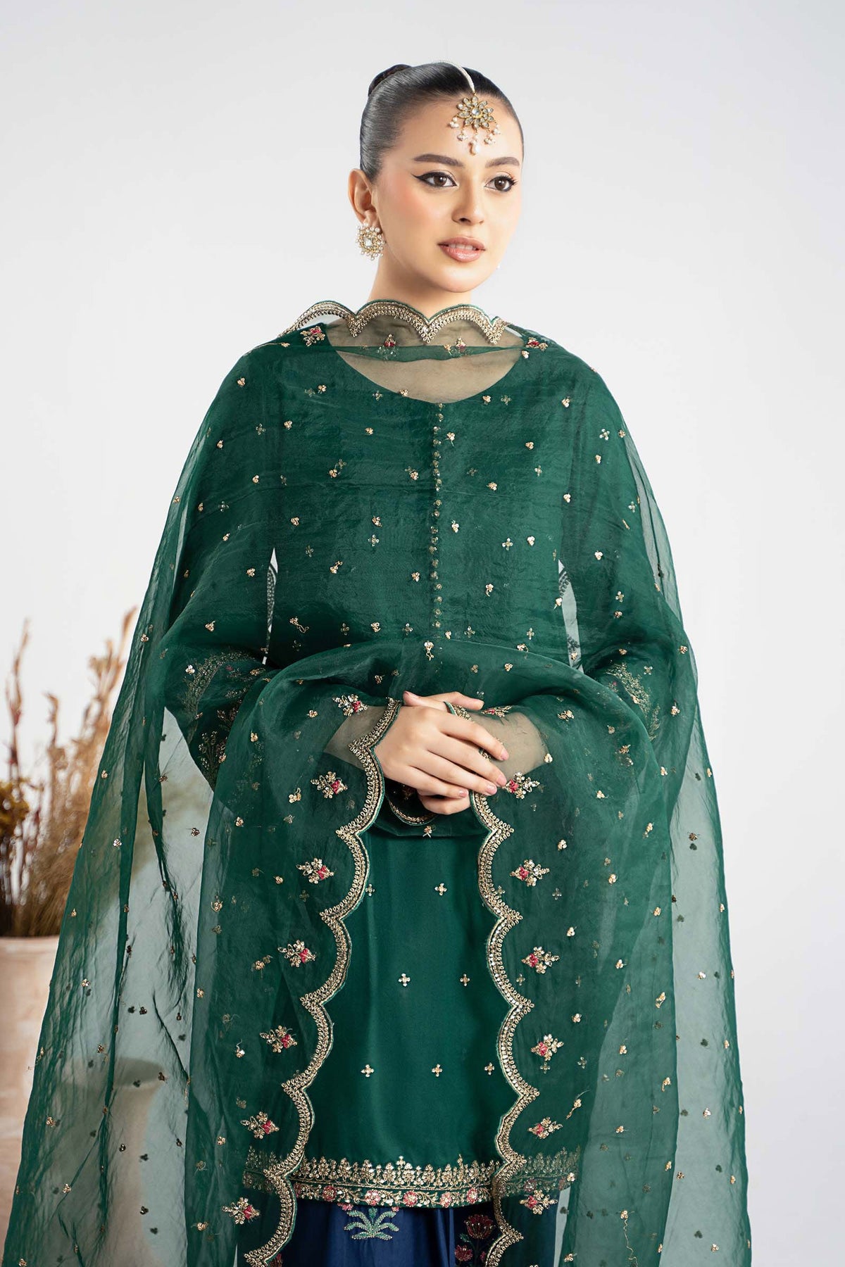 Maria B | Luxury Winter Pret 25 | DW-W25-27-Green - Ladies Clothes - Maria Faisal