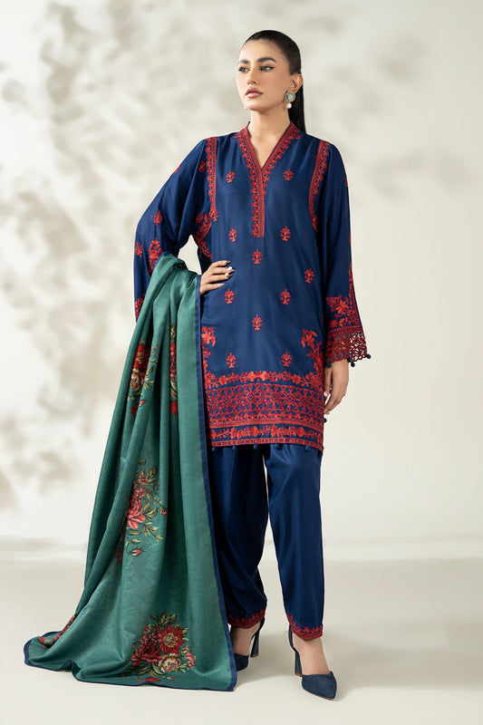 Maria B | Pre Fall Dresses | 3 Piece Embroidered Marina Suit WW - Ladies Clothes - Maria Faisal