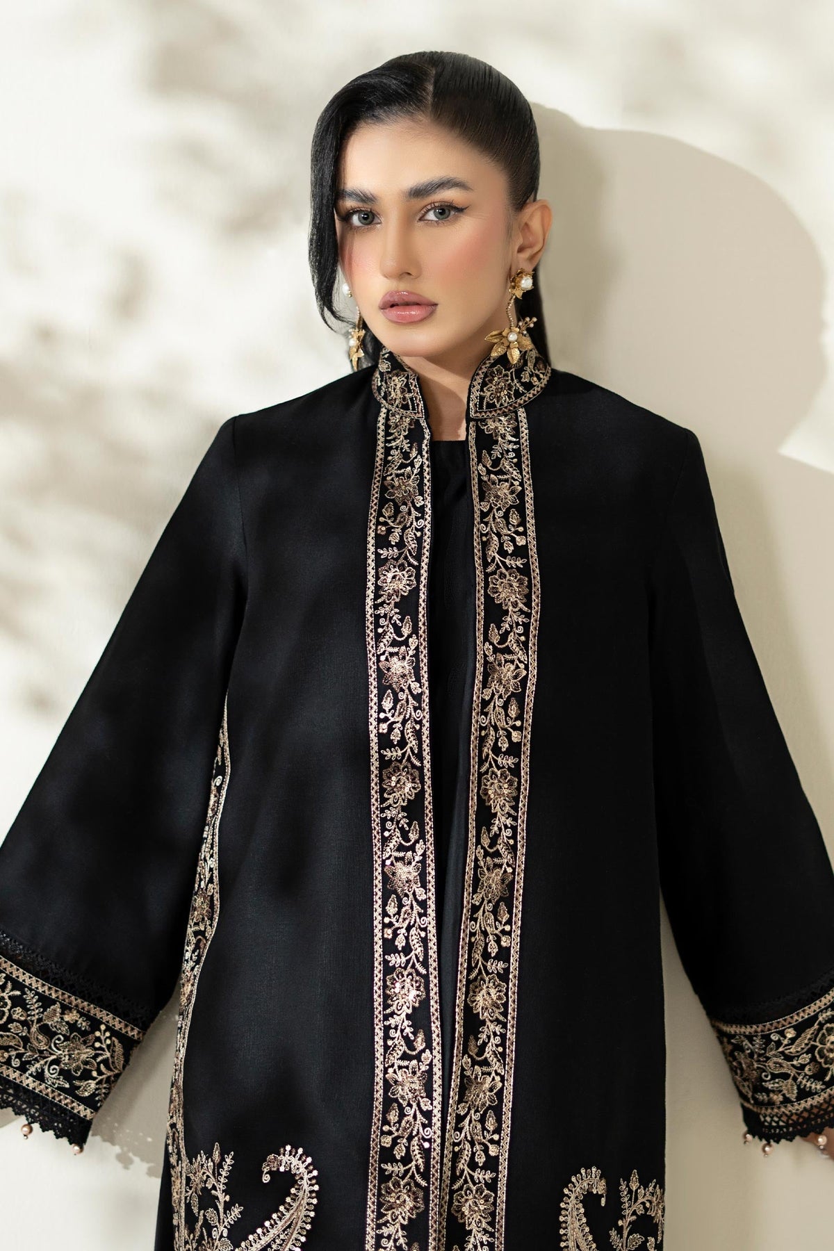 Maria B | Luxury Winter Pret 25 | DW-W25-49-Black - Ladies Clothes - Maria Faisal