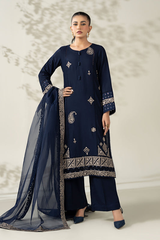 Maria B | Pre Fall Dresses | 3 Piece Embroidered Marina Suit ZX - Ladies Clothes - Maria Faisal