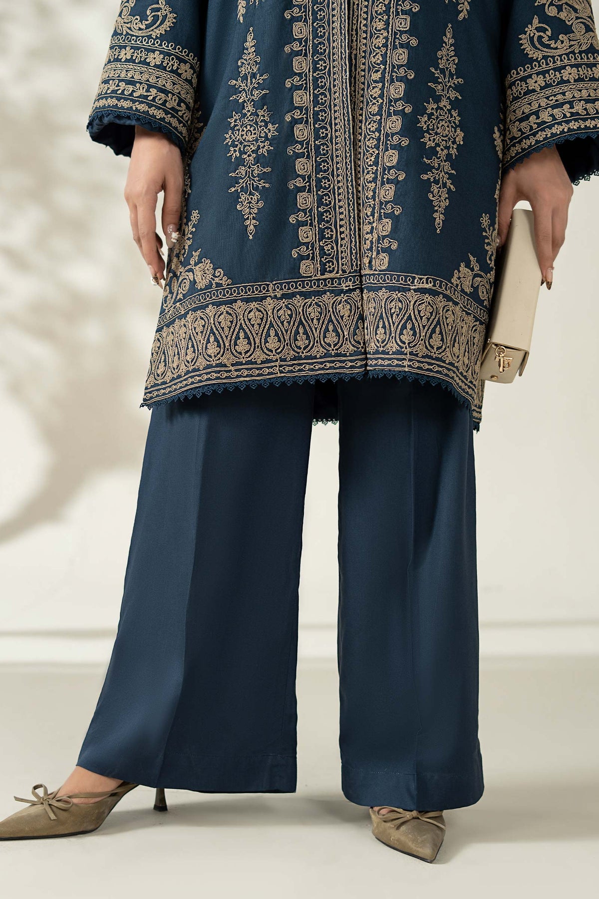 Maria B | Luxury Winter Pret 25 | DW-W25-58-Blue - Ladies Clothes - Maria Faisal