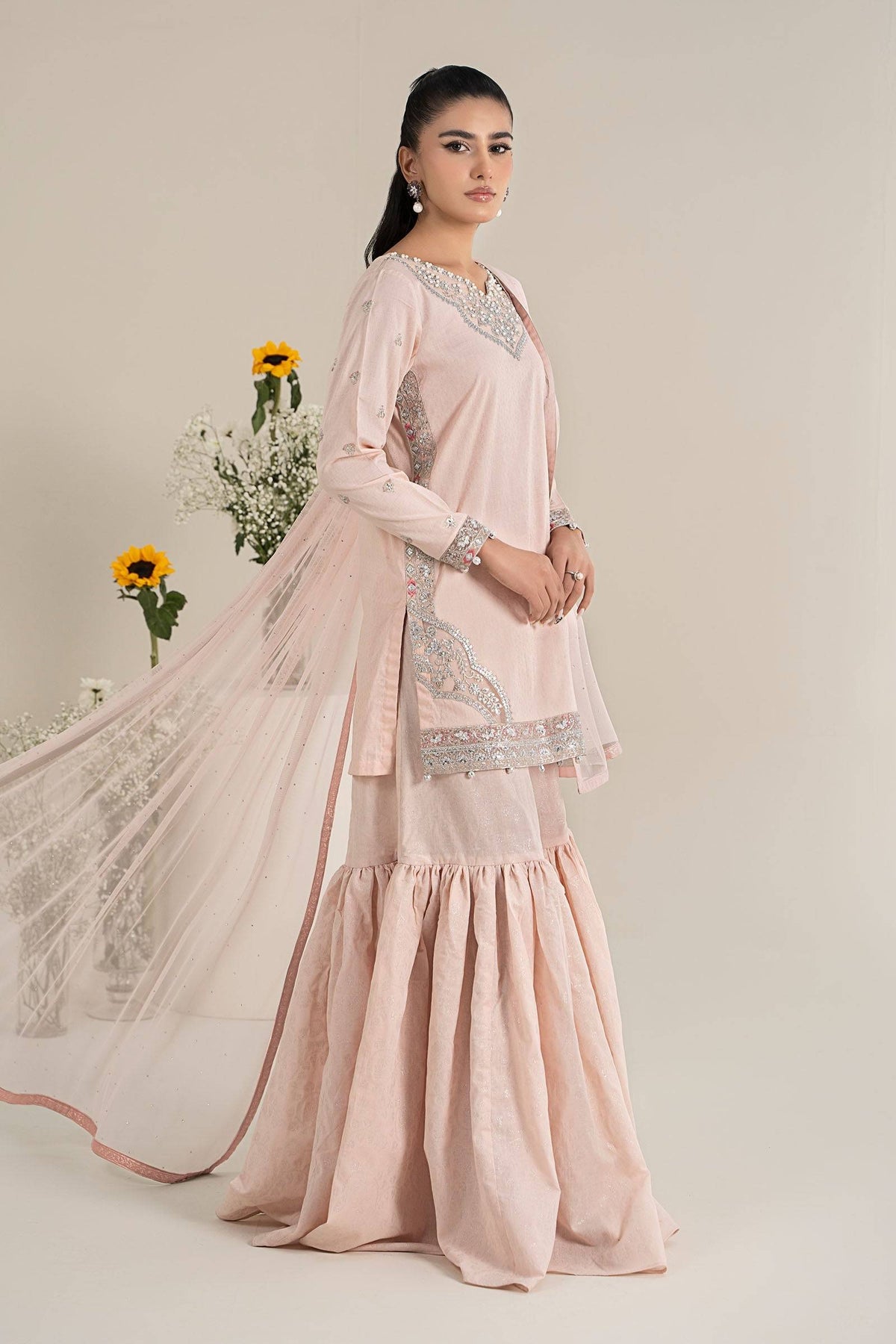 Maira B | Ready to Wear | DW-EF25-61 Pink by Maria Faisal - Registered Vendor of : Maria B - type : Wedding Dress - 100% original wedding dresses