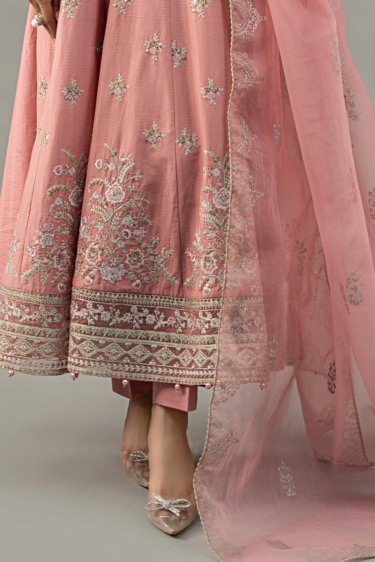Maira B | Ready to Wear | DW-EF25-76 Pink by Maria Faisal - Registered Vendor of : Maria B - type : Wedding Dress - 100% original wedding dresses
