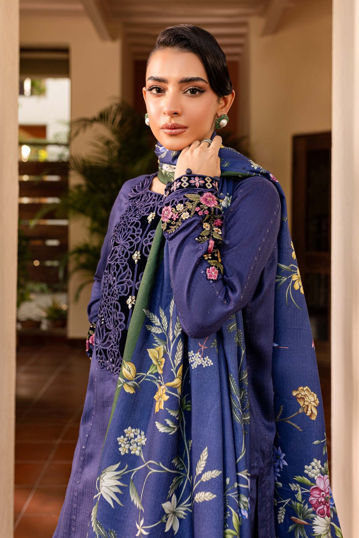 Maira B | Ready to Wear | DW-W24-150 Blue by Maria Faisal - Registered Vendor of : Maria B - type : Wedding Dress - 100% original wedding dresses