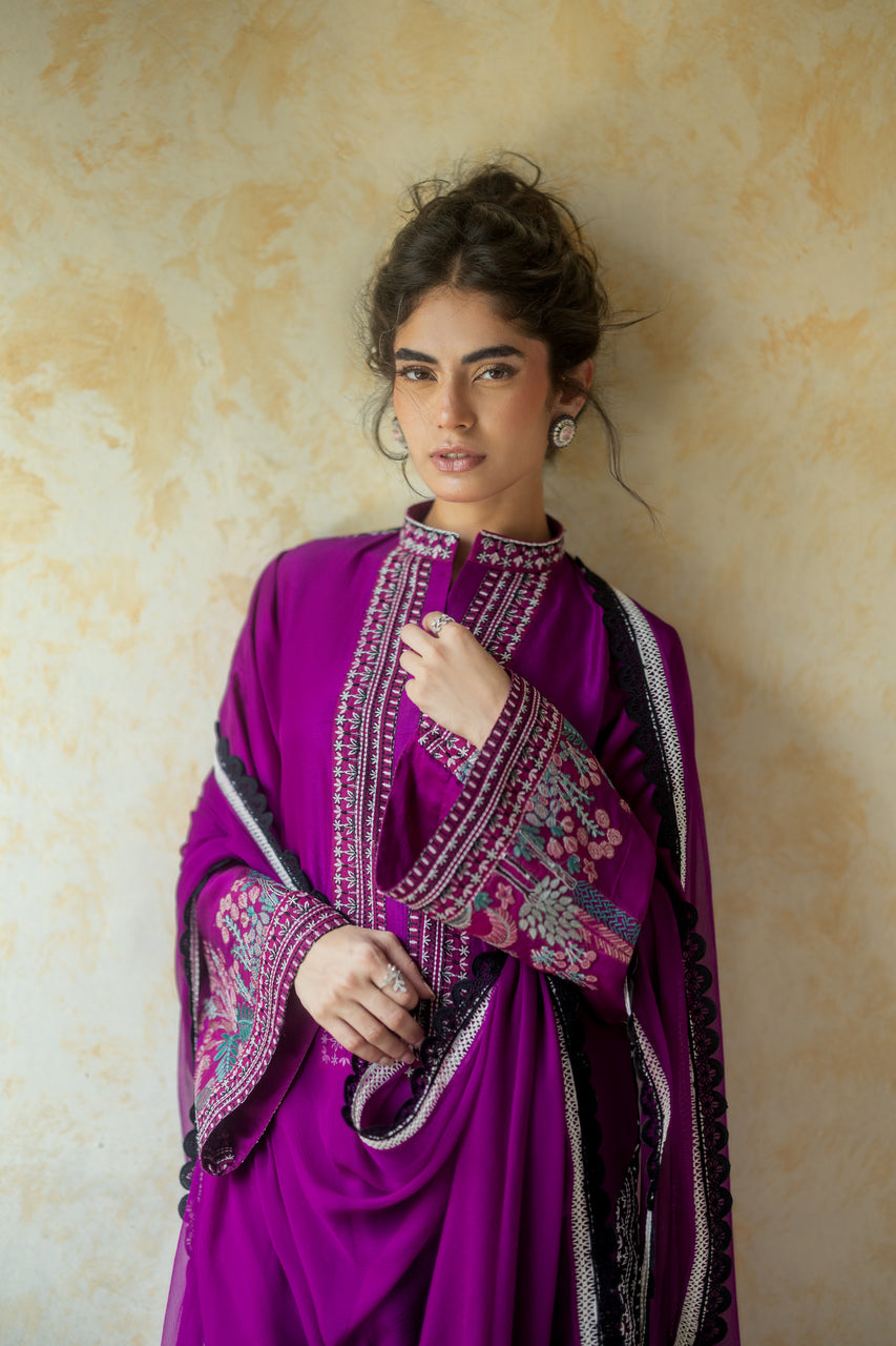 Zainab Chottani | Summer Edition 26 | Dahlia Dusk - Formal Dress - available at Maria Faisal in UK and USA.