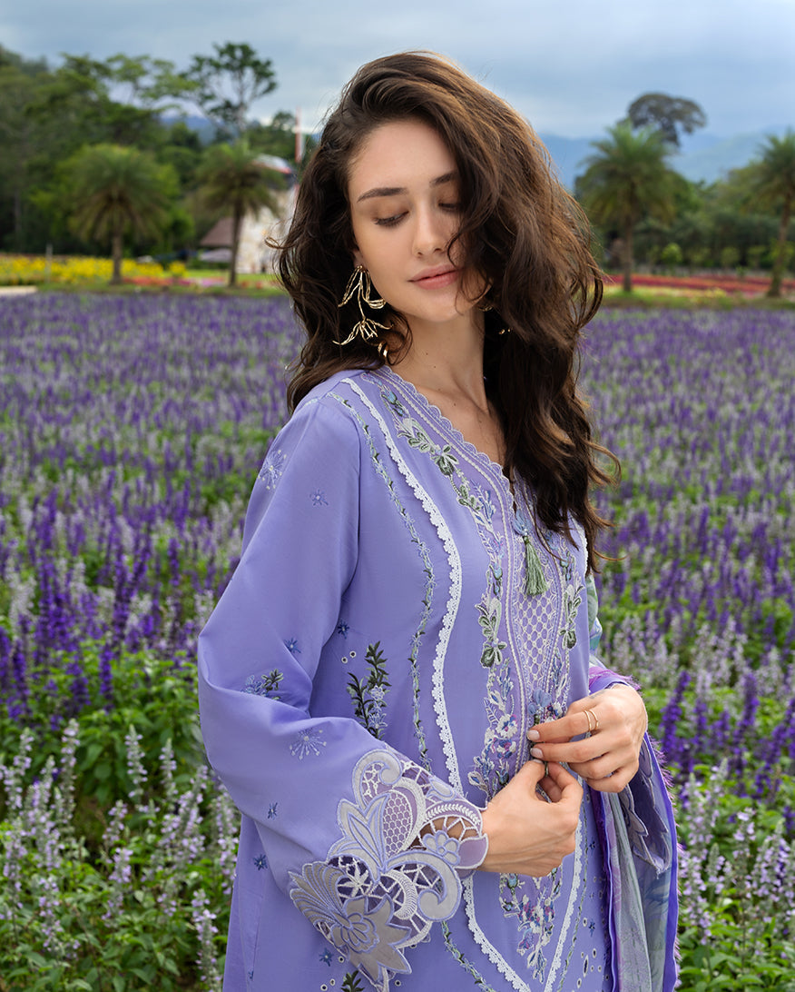 Mushq | The Secret Garden Lawn | Daisy Reverie - Luxury Dress - available at Maria Faisal in UK and USA.