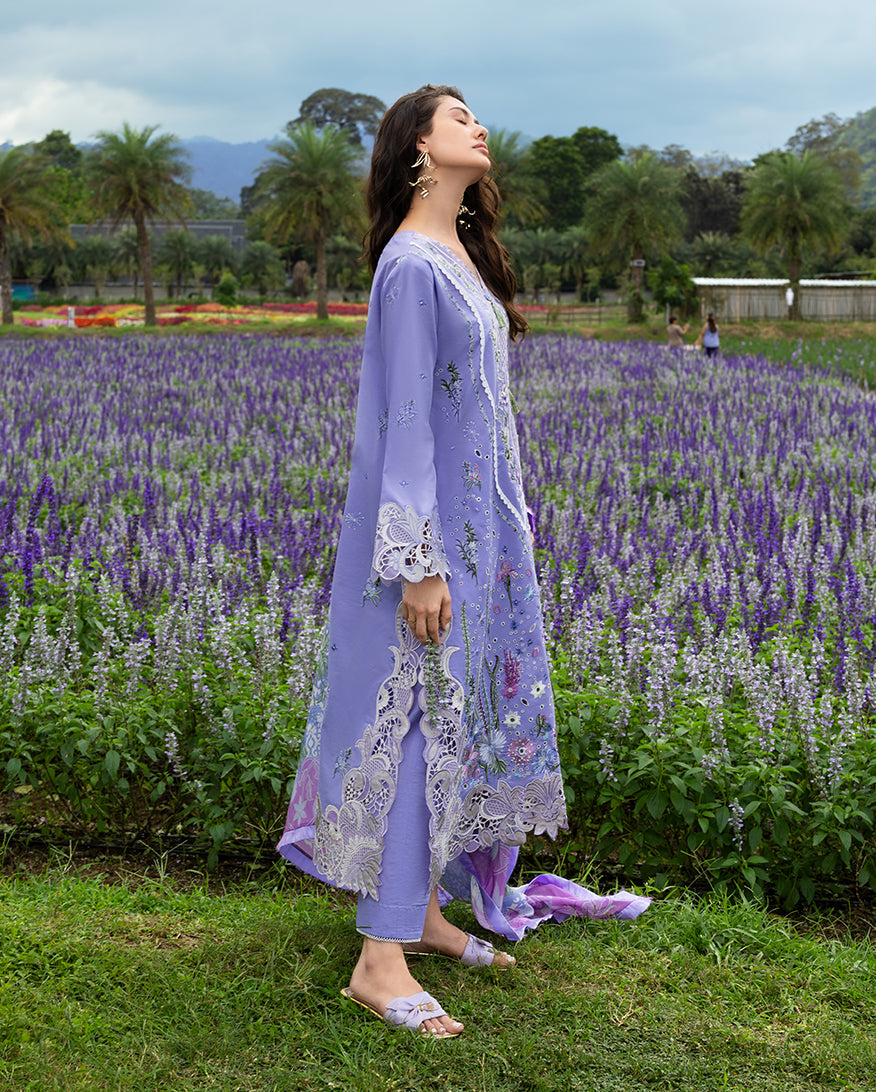 Mushq | The Secret Garden Lawn | Daisy Reverie - Luxury Dress - available at Maria Faisal in UK and USA.