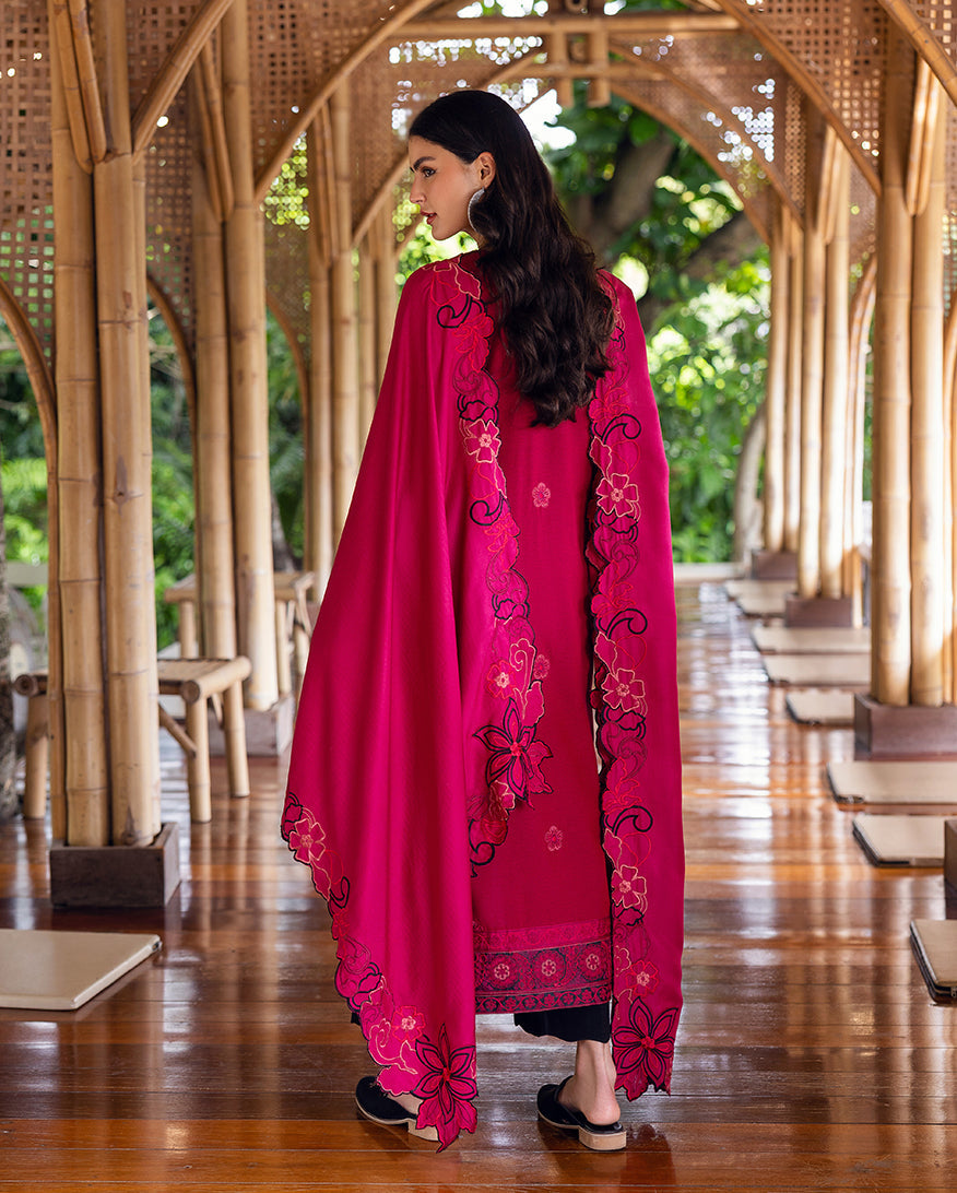 Mushq | Hemline Karandi | Darling Bloom - Casual Dress - available at Maria Faisal in UK and USA.