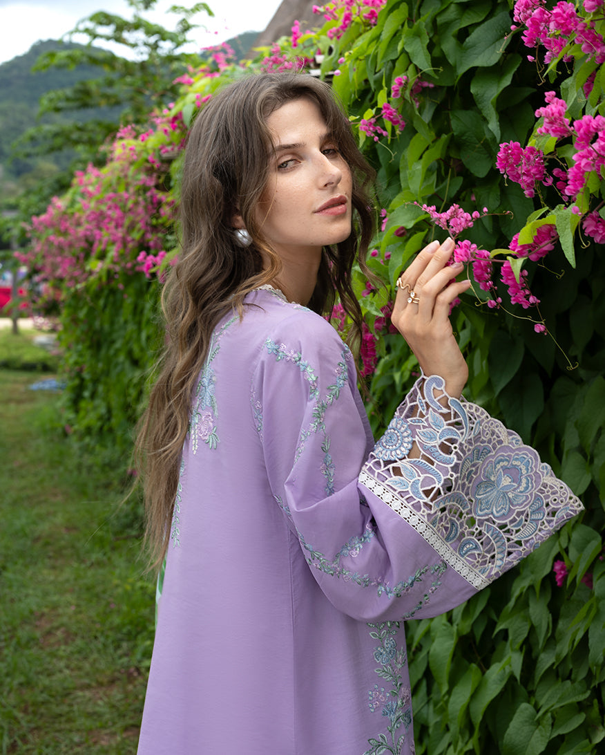 Mushq | Hemline the Secret Garden | Dewdrop Dance - Luxury Dress - available at Maria Faisal in UK and USA.