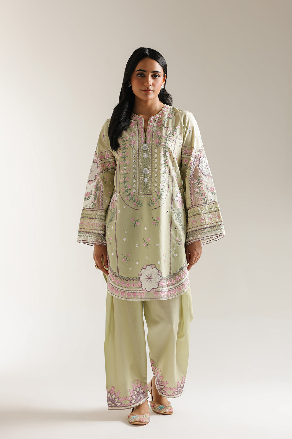 Ethnic | Rozana Collection 25 | Embroidered Dress 23A - Ladies Clothes - Maria Faisal