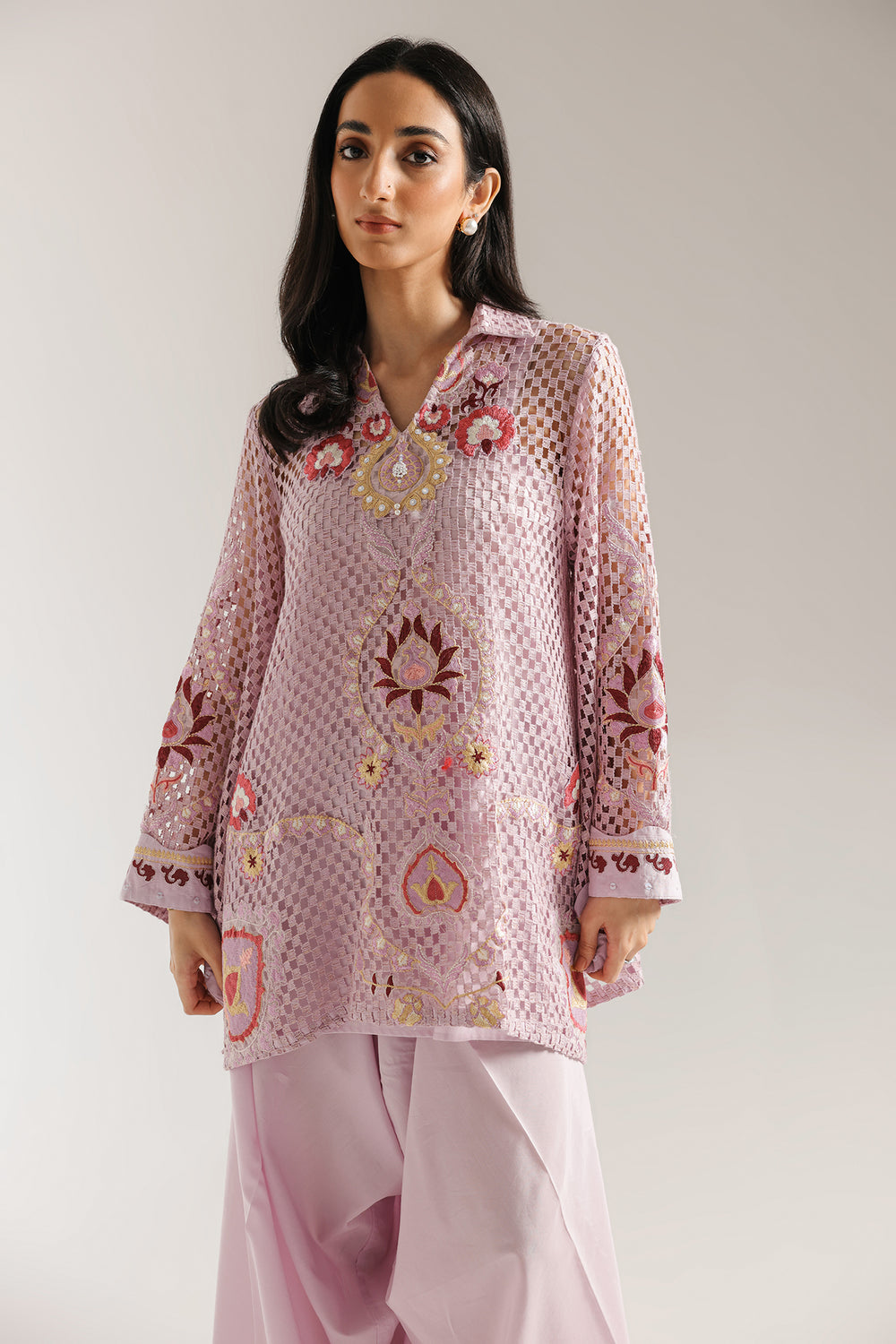 Ethnic | Rozana Collection 25 | Embroidered Dress 13A - Ladies Clothes - Maria Faisal