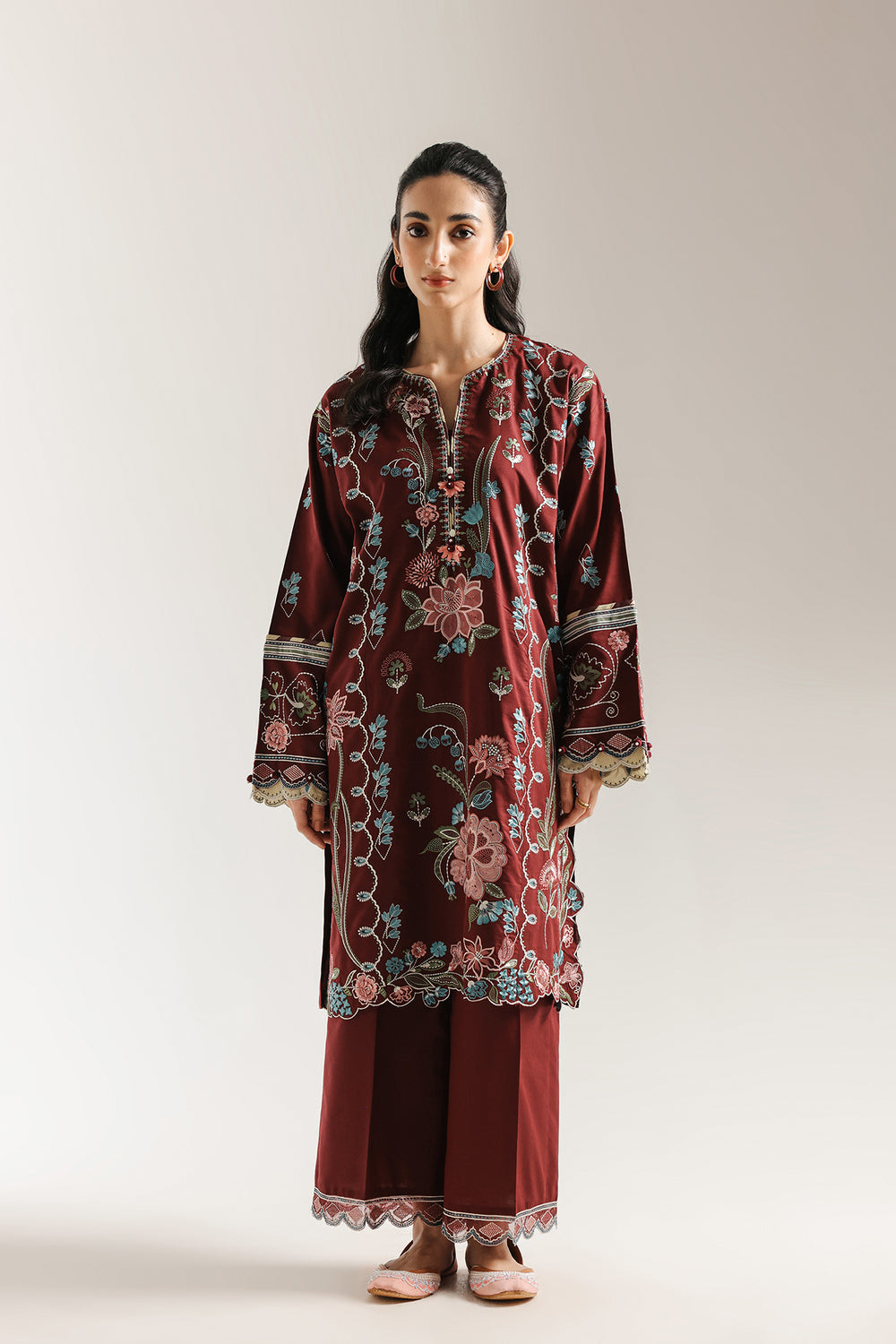 Ethnic | Rozana Collection 25 | Embroidered Dress 11A - Ladies Clothes - Maria Faisal
