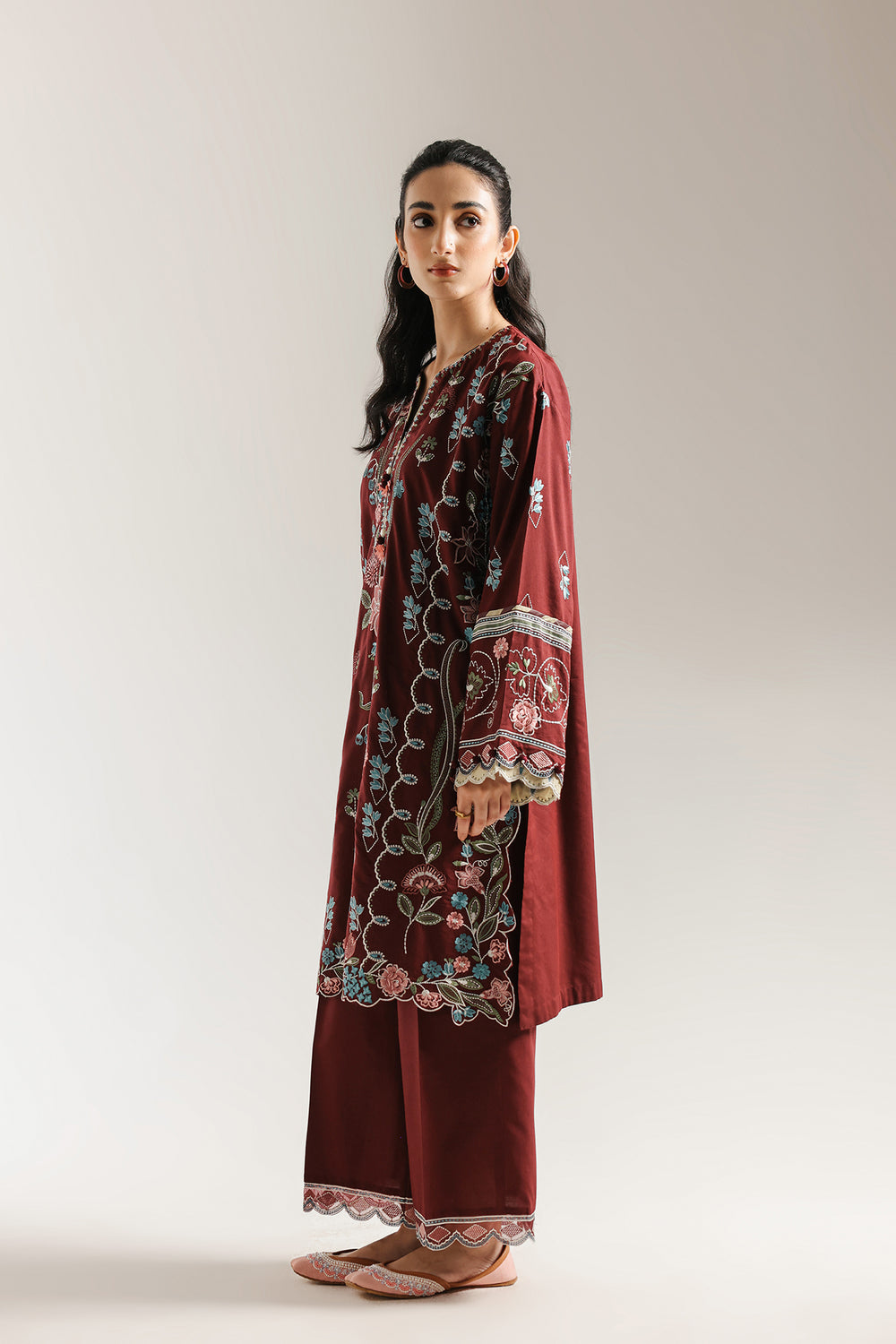 Ethnic | Rozana Collection 25 | Embroidered Dress 11A - Ladies Clothes - Maria Faisal