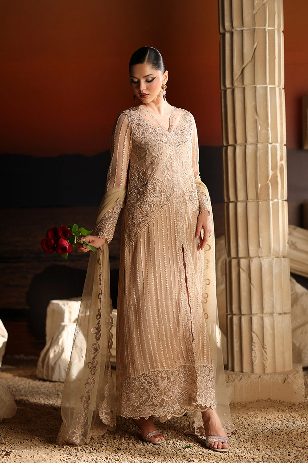 Azure | Luxe Formals | Elan - Formal Dress - available at Maria Faisal in UK and USA.
