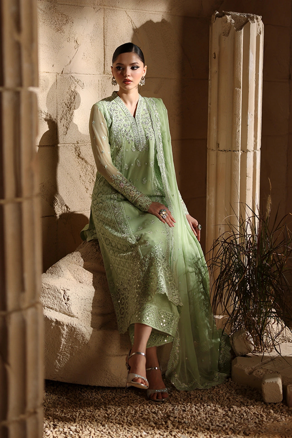 Azure | Luxe Formals | Elara - Formal Dress - available at Maria Faisal in UK and USA.