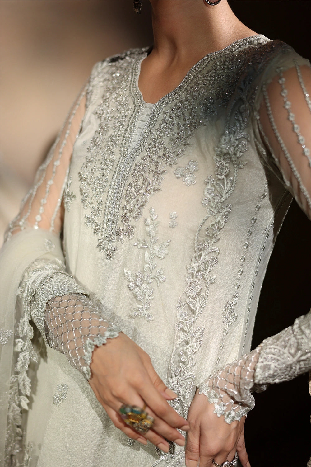 Azure | Luxe Formals | Elysian - Formal Dress - available at Maria Faisal in UK and USA.