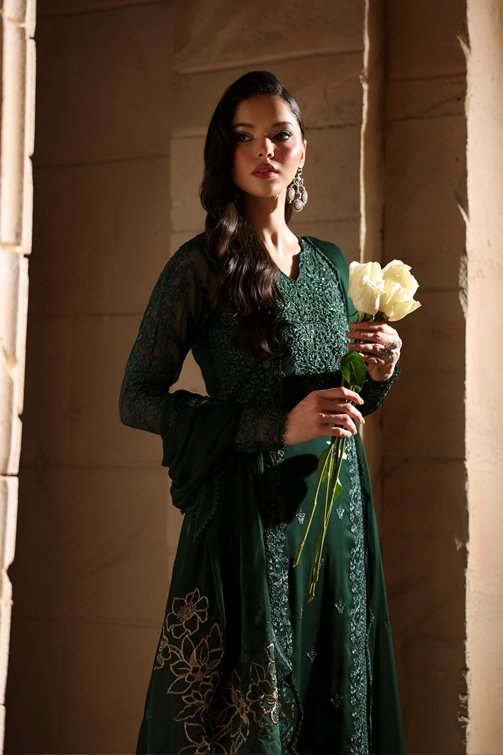 Azure | Luxe Formals | Emeraude - Formal Dress - available at Maria Faisal in UK and USA.