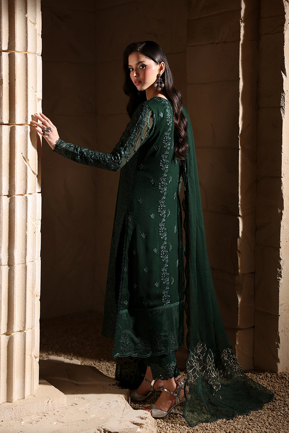 Azure | Luxe Formals | Emeraude - Formal Dress - available at Maria Faisal in UK and USA.